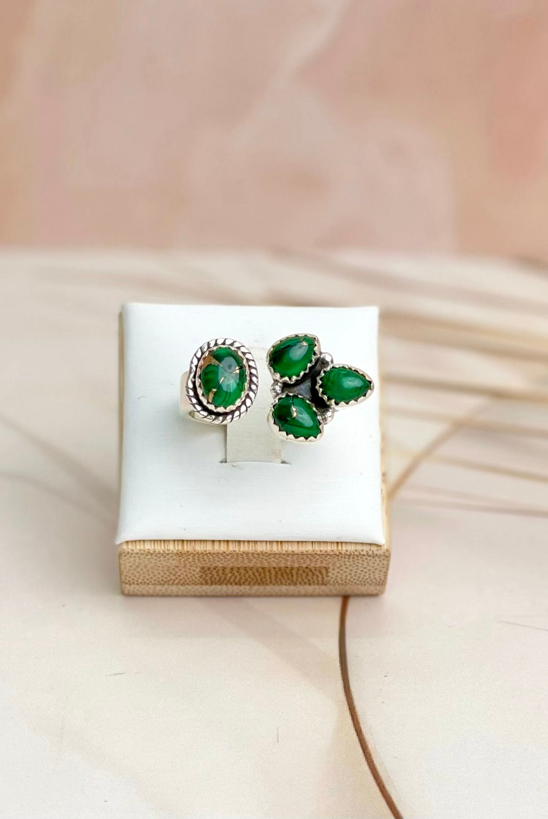 Irish Green Dahlia Rings sno 27-Rings-Krush Kandy, Women's Online Fashion Boutique Located in Phoenix, Arizona (Scottsdale Area)
