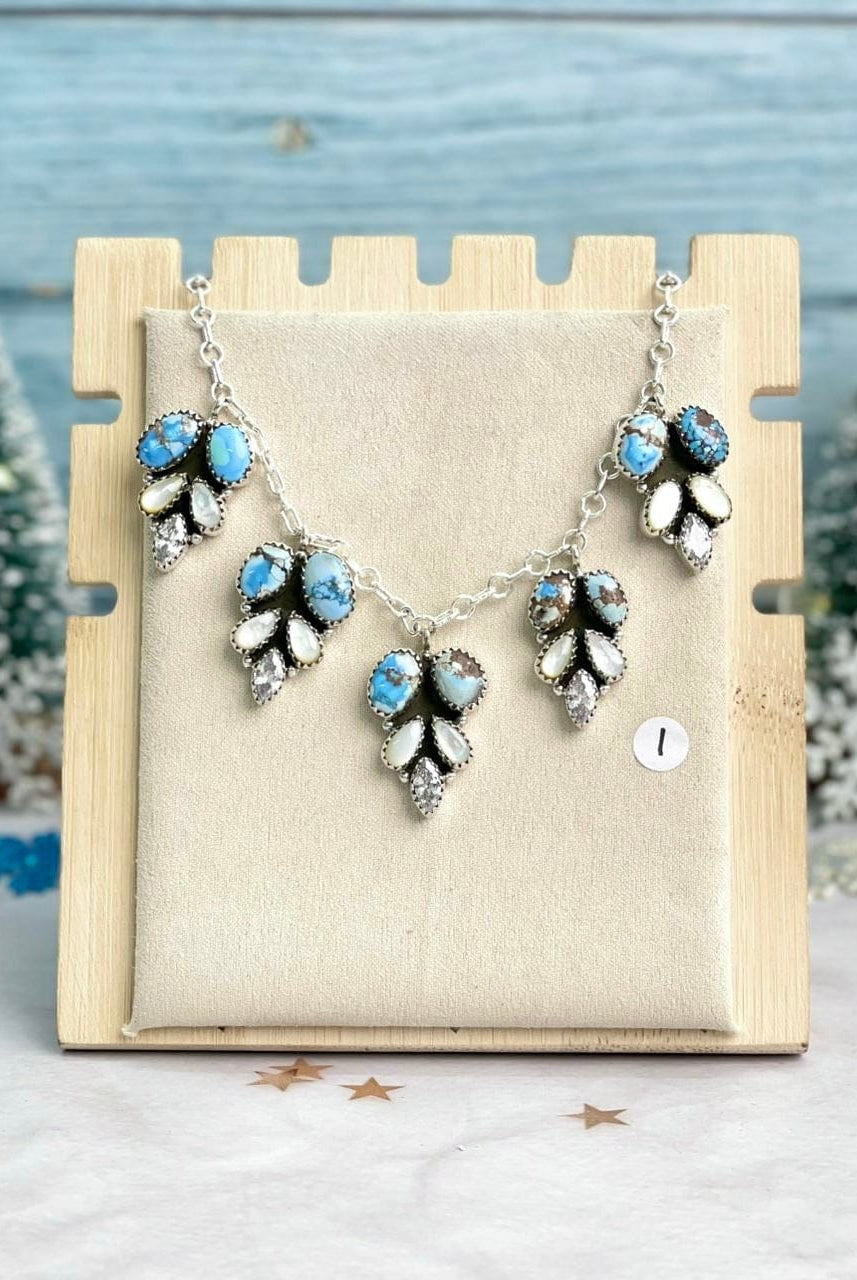 Winter Frost Golden Hills Pine Drops Necklace-Necklaces-Krush Kandy, Women's Online Fashion Boutique Located in Phoenix, Arizona (Scottsdale Area)