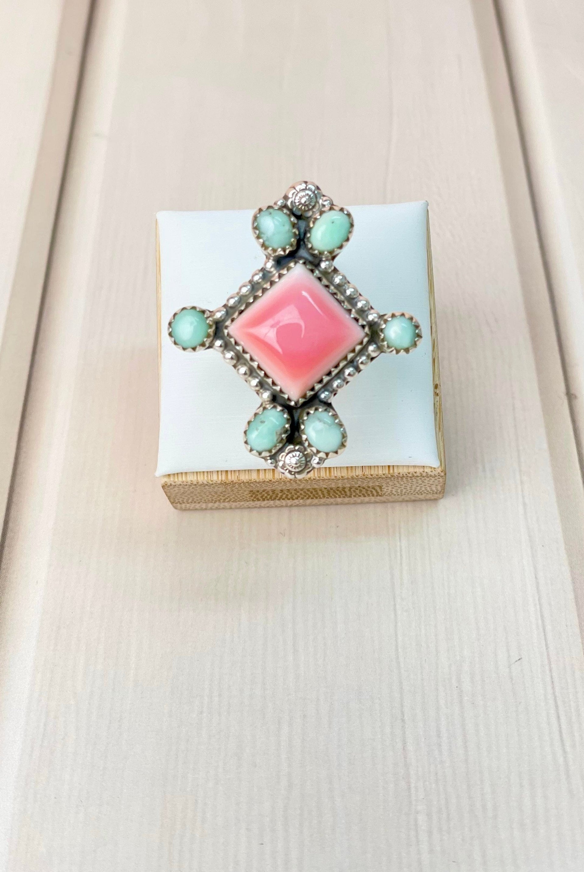 Paloma & Queen Conch Square Cluster Ring-Rings-Krush Kandy, Women's Online Fashion Boutique Located in Phoenix, Arizona (Scottsdale Area)