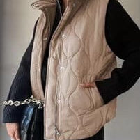 Lux Quilted Puffer Vest-Jackets-Krush Kandy, Women's Online Fashion Boutique Located in Phoenix, Arizona (Scottsdale Area)