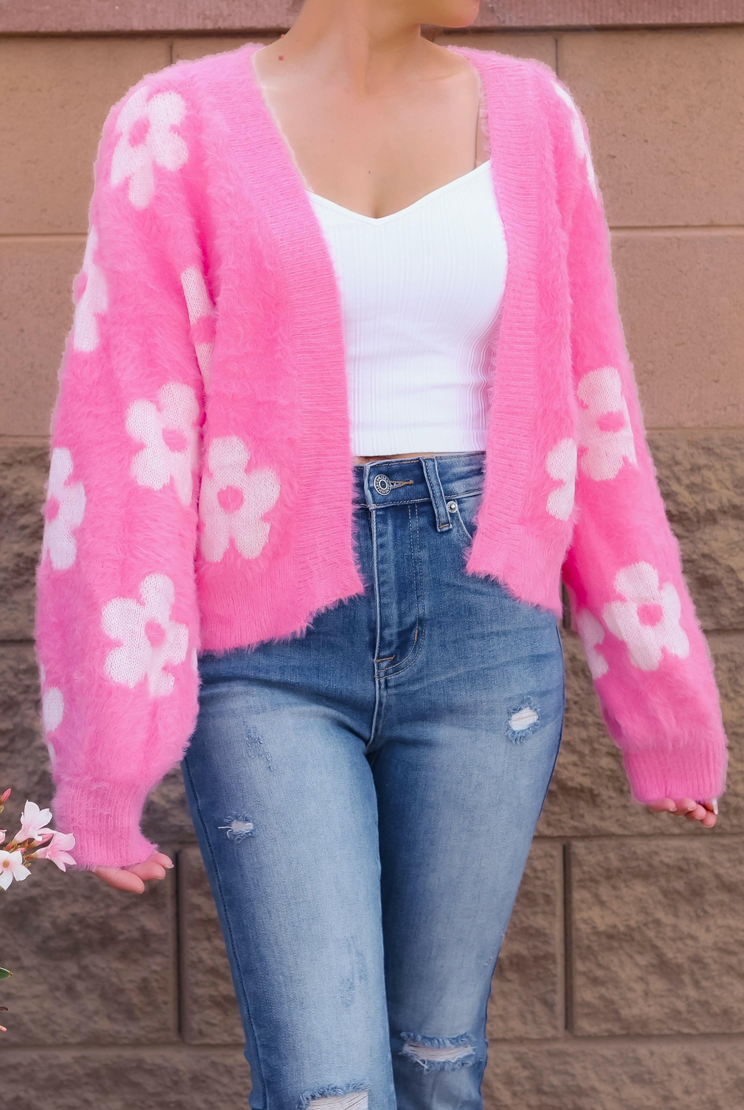 Barbie Girl Floral Cardigan |-Sweaters-Krush Kandy, Women's Online Fashion Boutique Located in Phoenix, Arizona (Scottsdale Area)