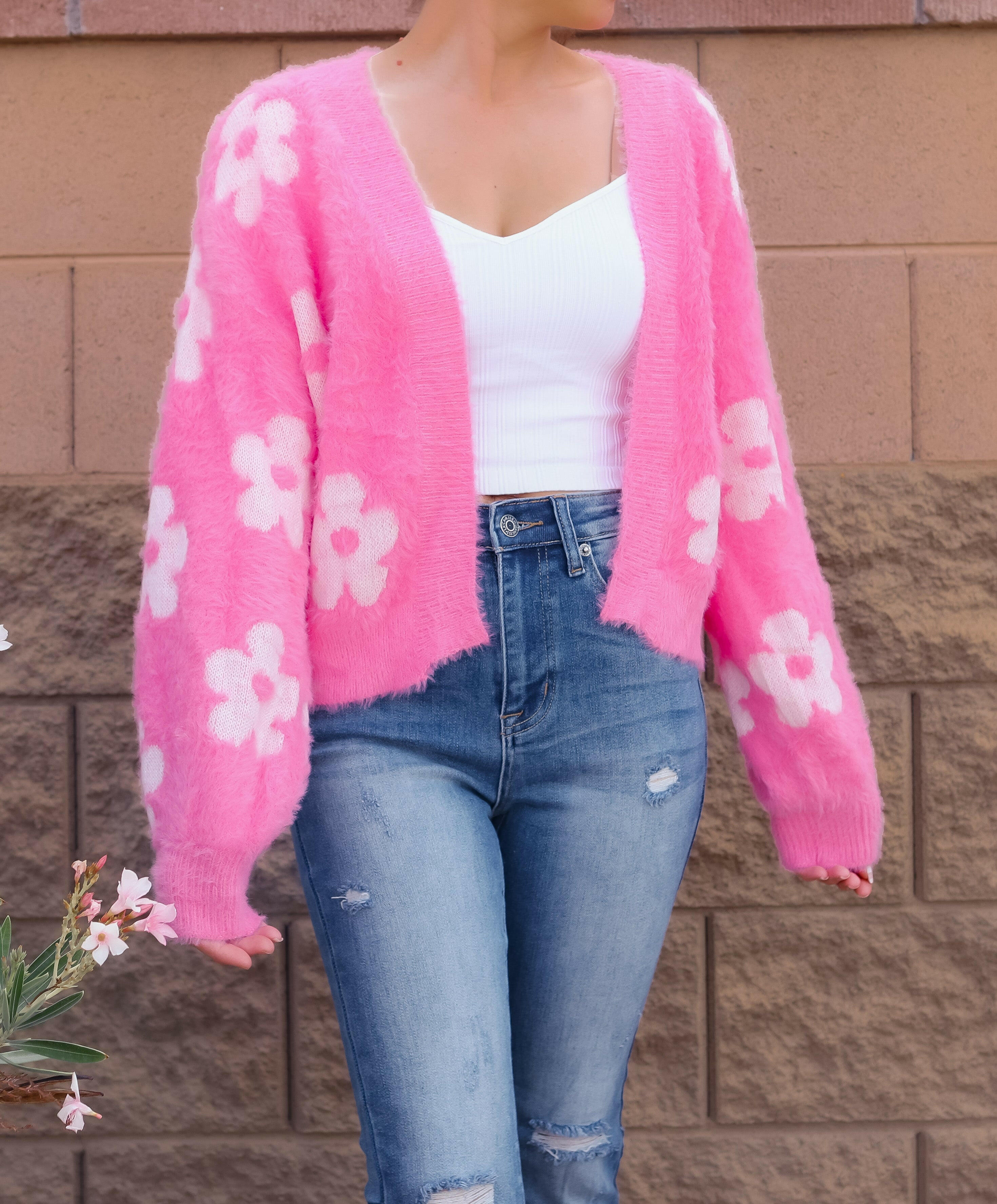 Barbie Girl Floral Cardigan |-Sweaters-Krush Kandy, Women's Online Fashion Boutique Located in Phoenix, Arizona (Scottsdale Area)