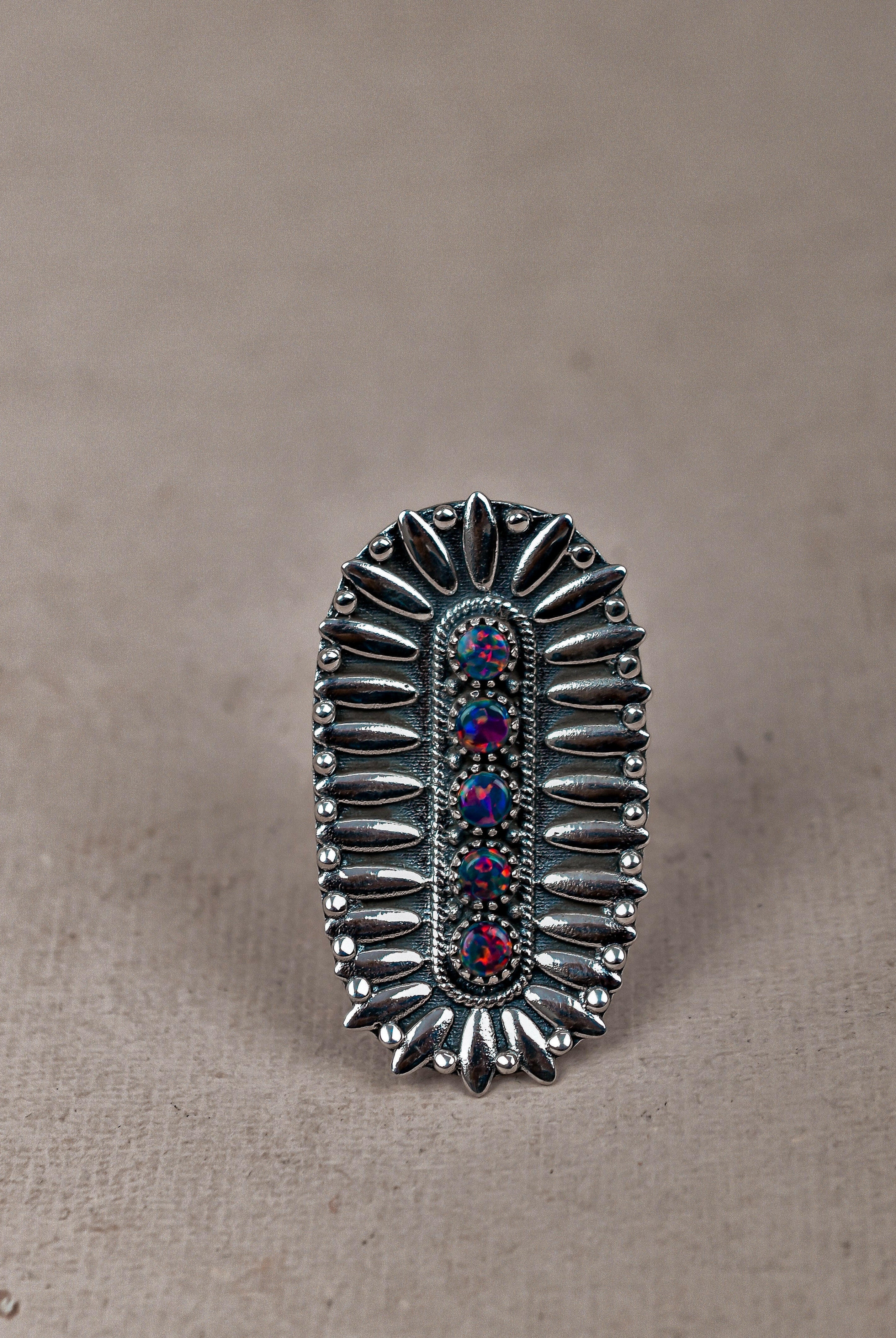 Sterling Silver Jeweled Fossil Crawler Ring-Crawler Rings-Krush Kandy, Women's Online Fashion Boutique Located in Phoenix, Arizona (Scottsdale Area)