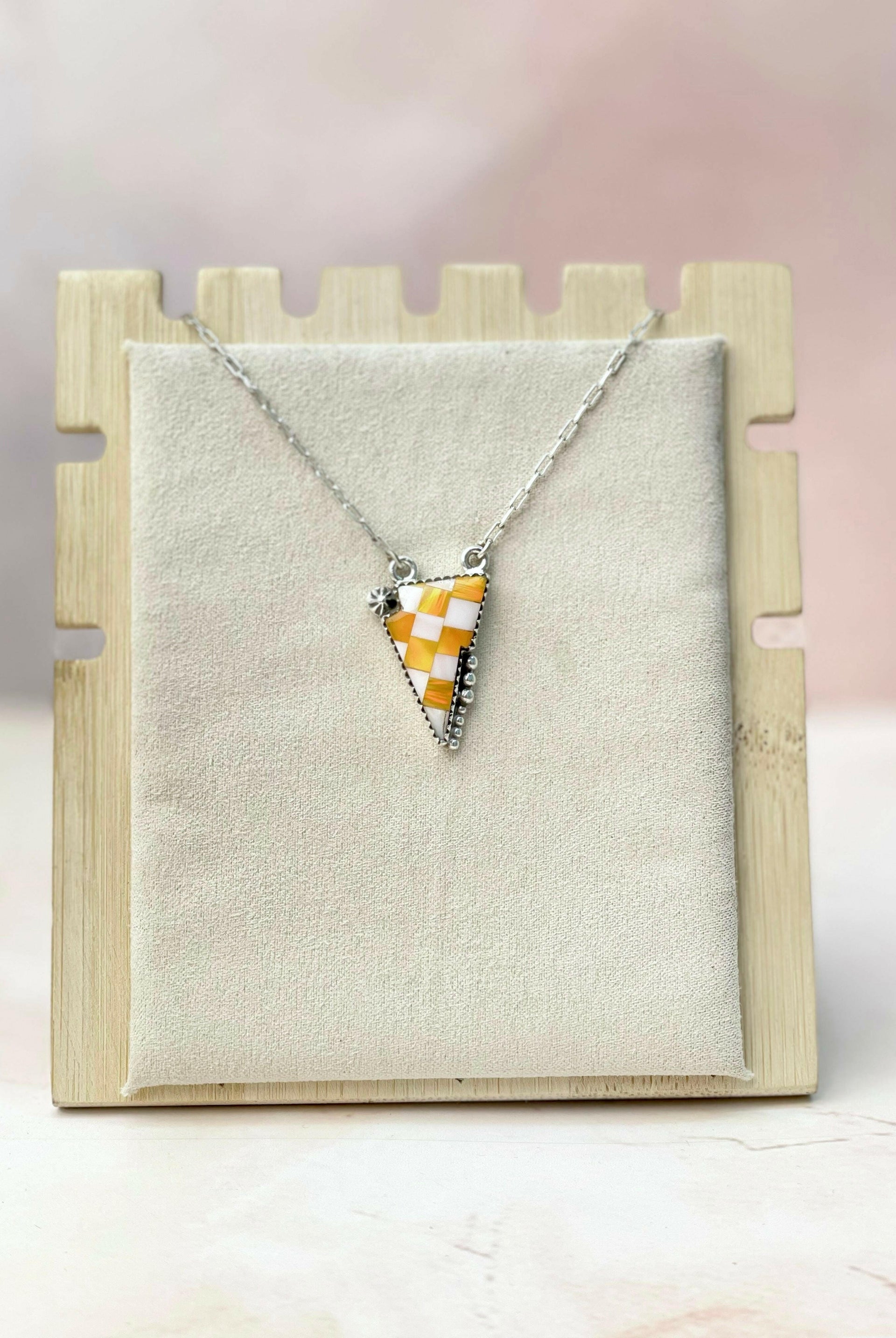 Orange Aurora Opal and Mop Kandy Bolt Necklace-Necklaces-Krush Kandy, Women's Online Fashion Boutique Located in Phoenix, Arizona (Scottsdale Area)