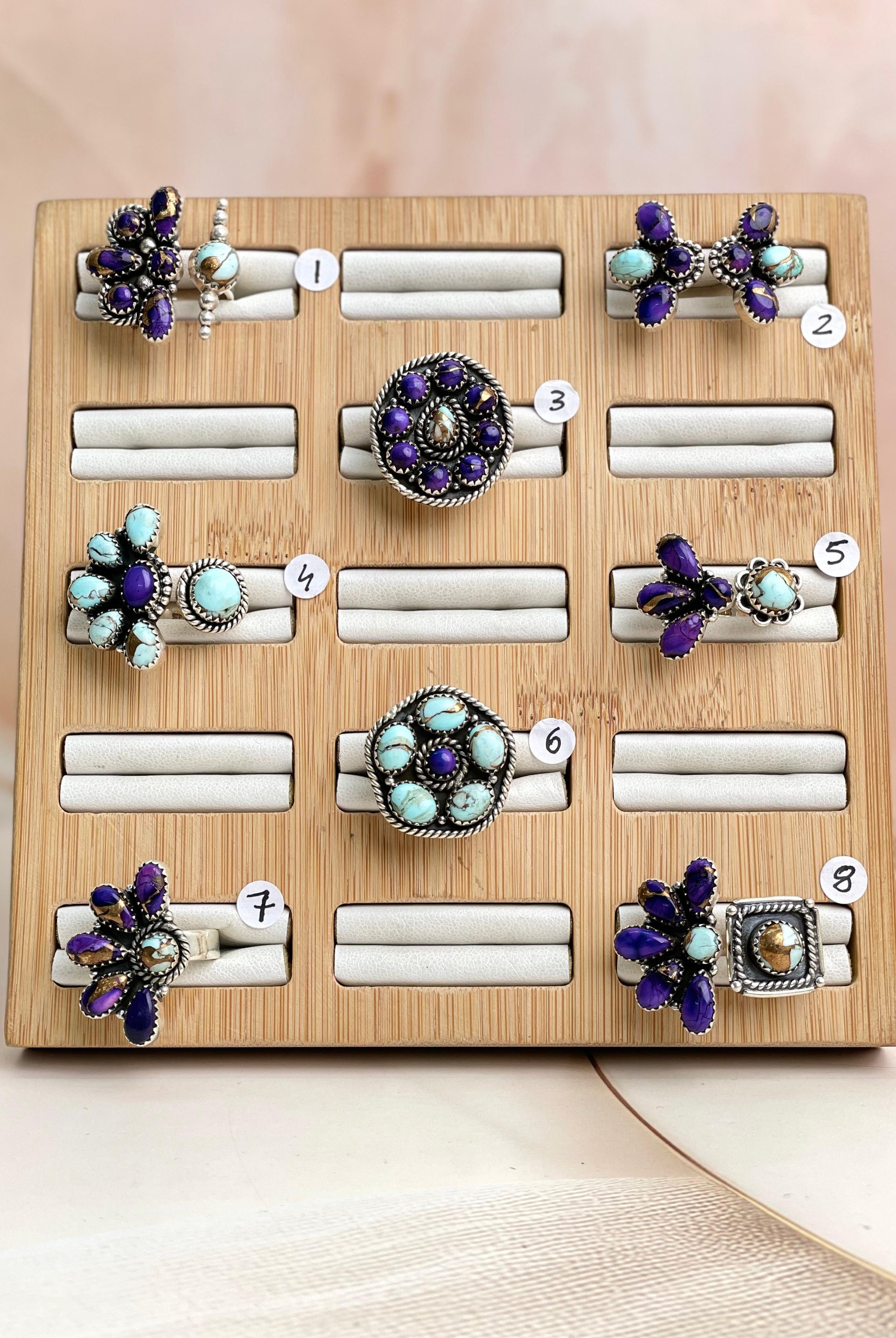 Berry & Mint Dahlia Rings-Rings-Krush Kandy, Women's Online Fashion Boutique Located in Phoenix, Arizona (Scottsdale Area)