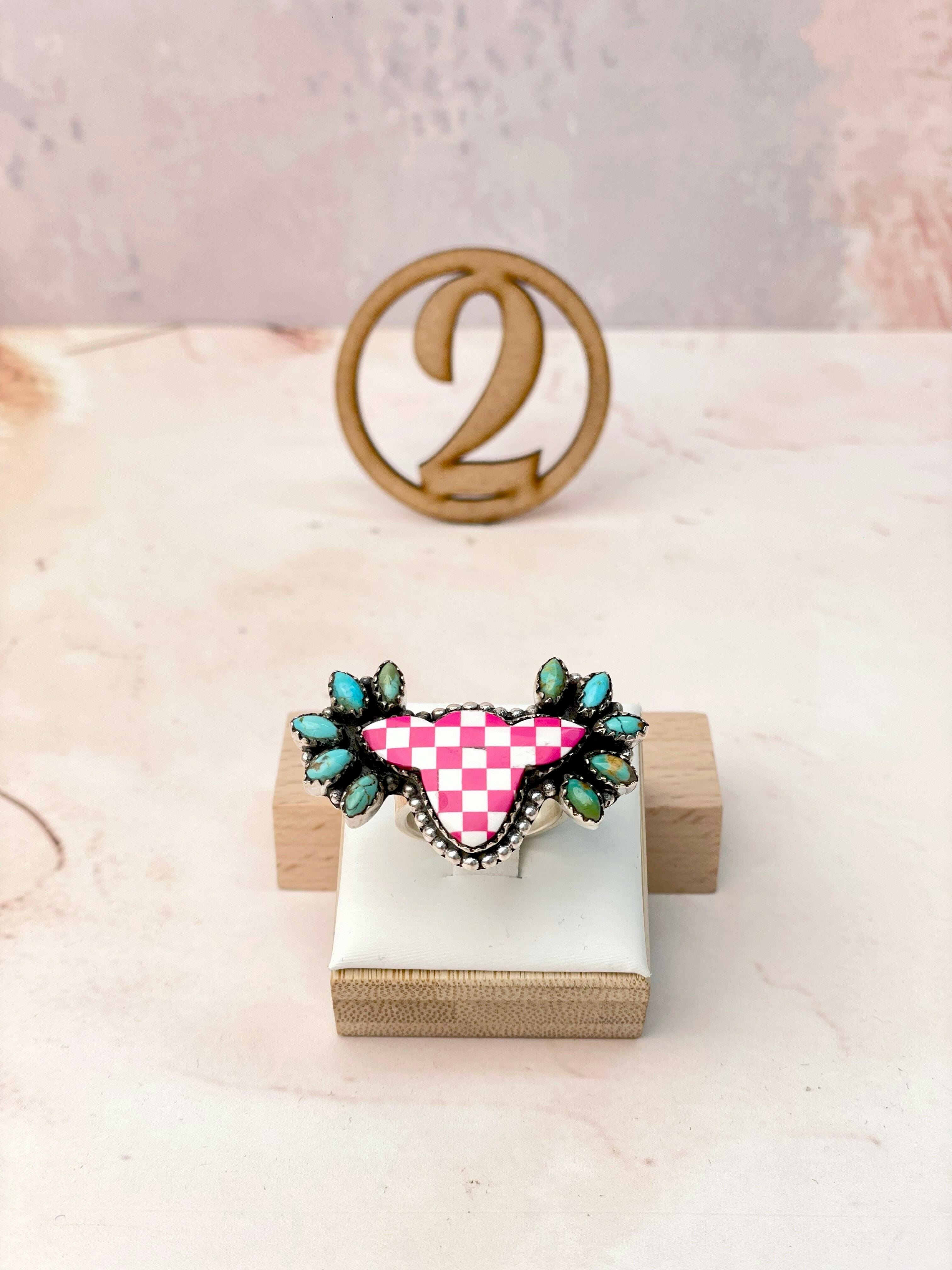 Belle's Bliss Checkered Cluster Rings-Rings-Krush Kandy, Women's Online Fashion Boutique Located in Phoenix, Arizona (Scottsdale Area)