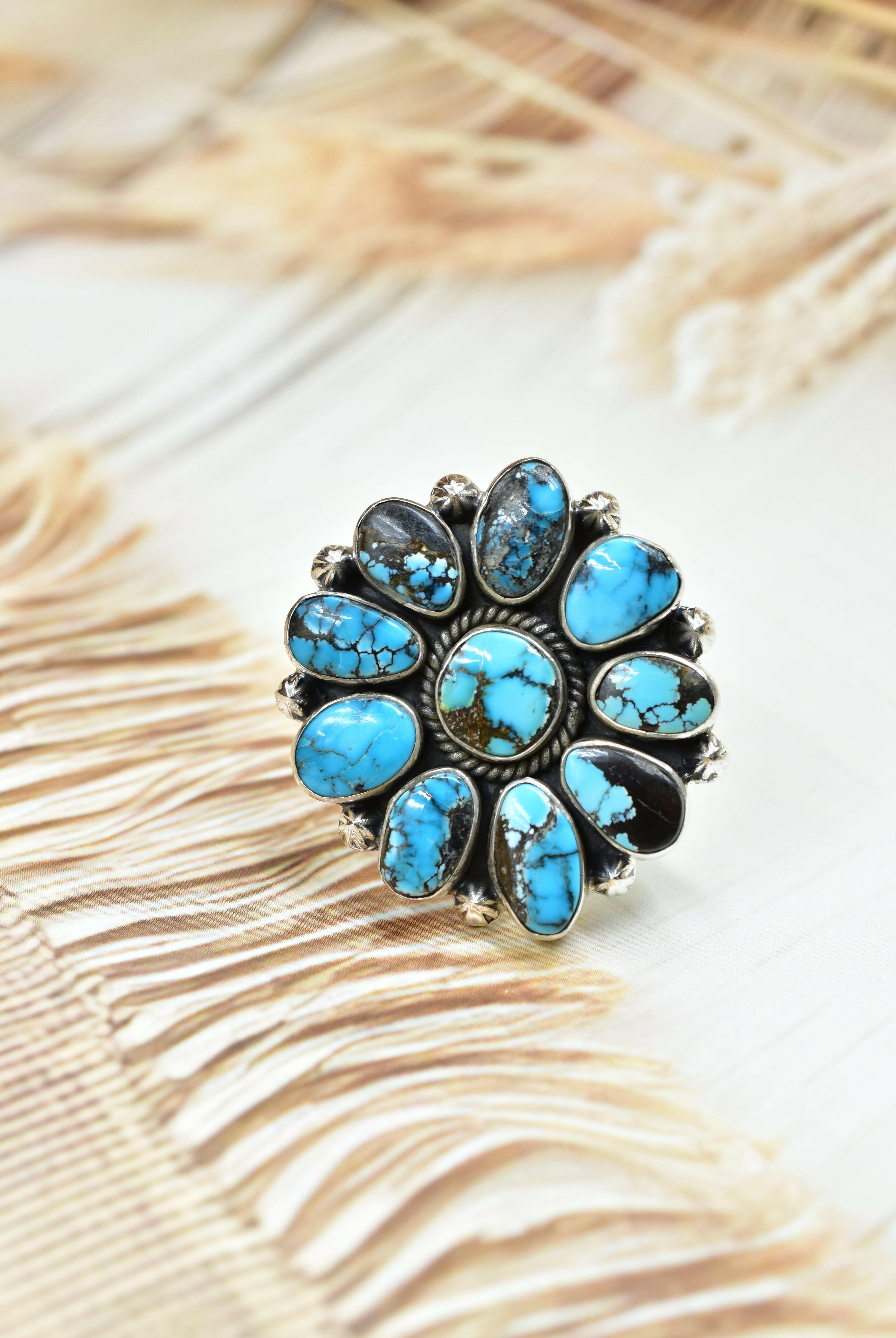 Desert Blue Jasper Blooming Rings-Rings-Krush Kandy, Women's Online Fashion Boutique Located in Phoenix, Arizona (Scottsdale Area)