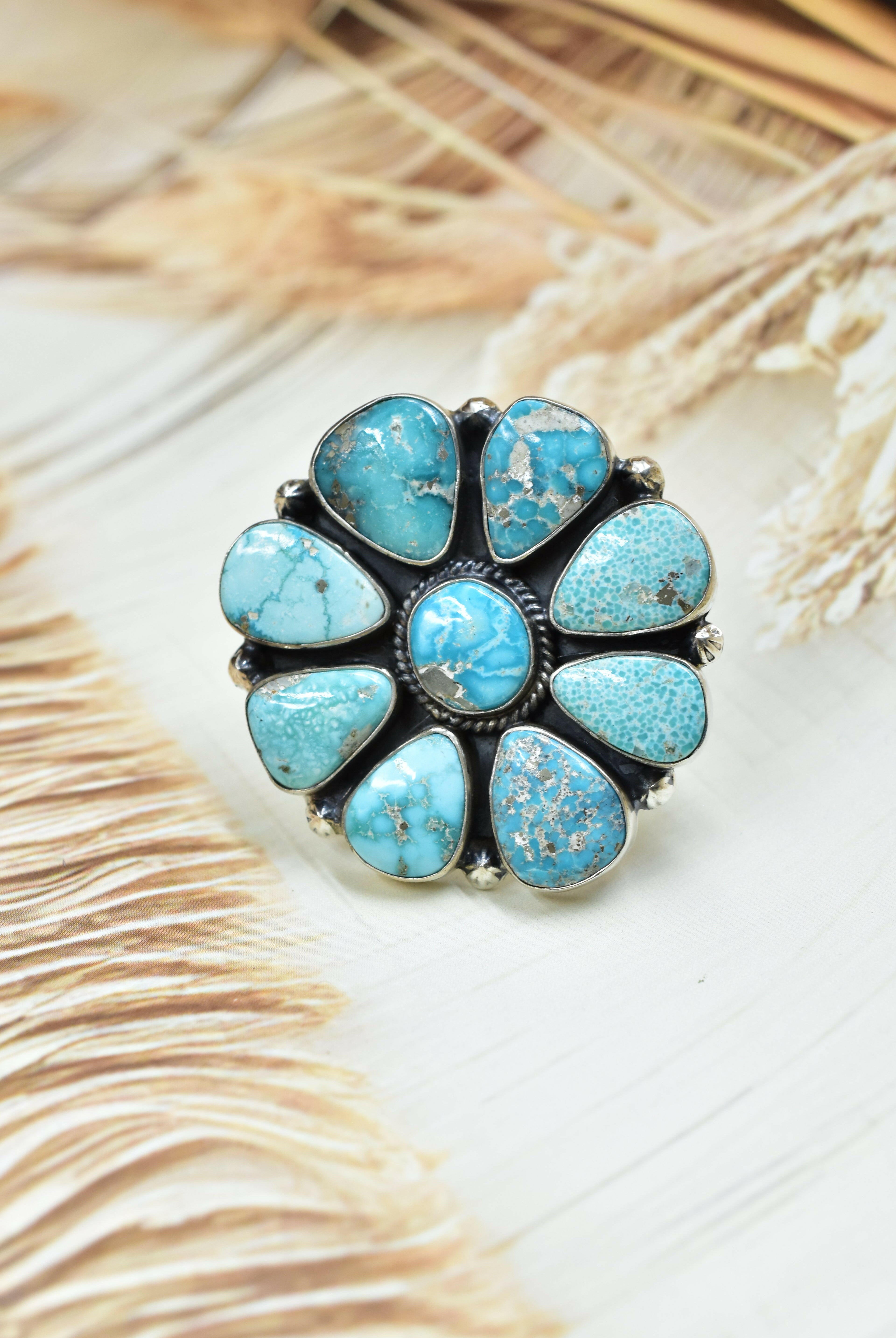 Desert Blue Jasper Blooming Rings-Rings-Krush Kandy, Women's Online Fashion Boutique Located in Phoenix, Arizona (Scottsdale Area)