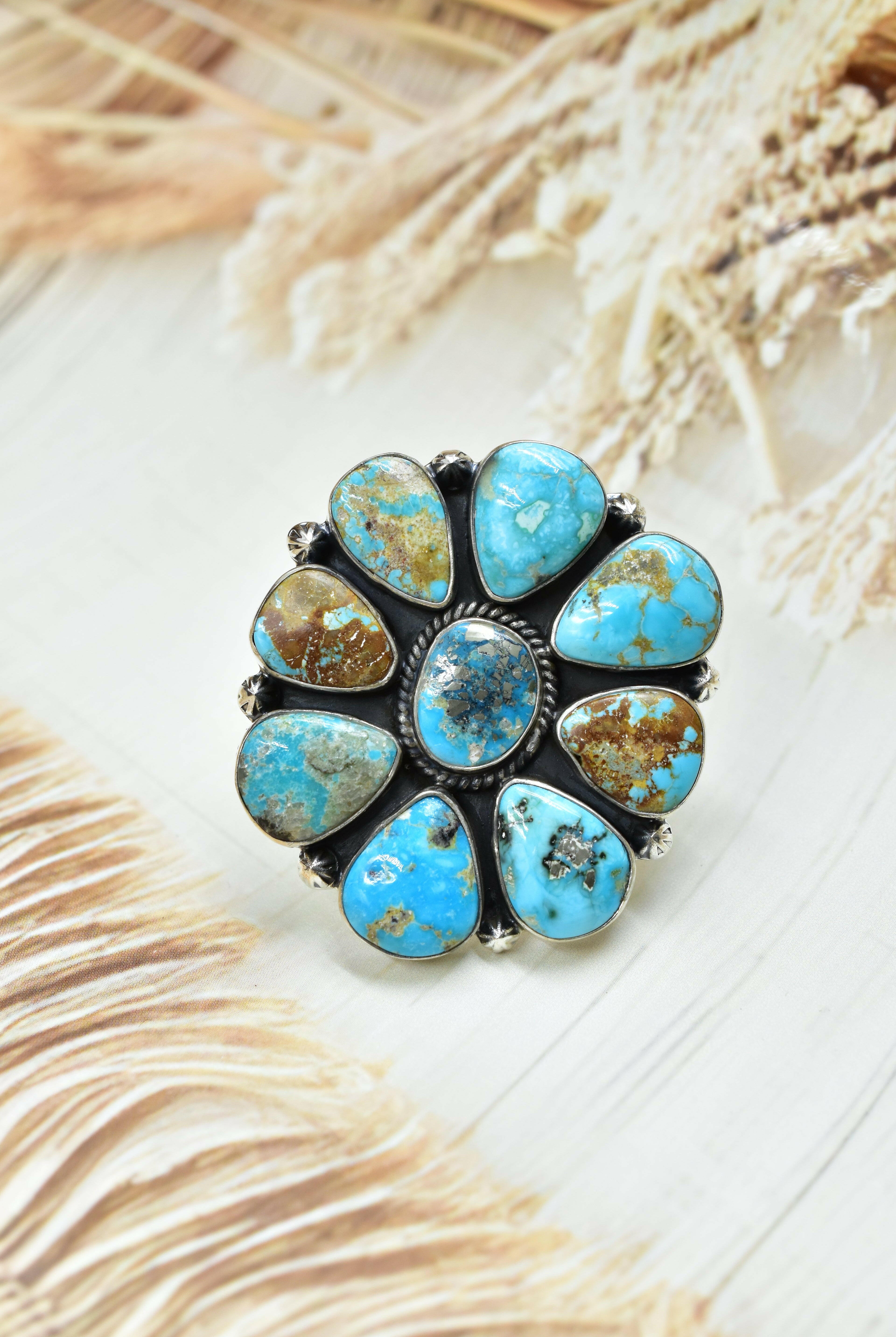 Desert Blue Jasper Blooming Rings-Rings-Krush Kandy, Women's Online Fashion Boutique Located in Phoenix, Arizona (Scottsdale Area)