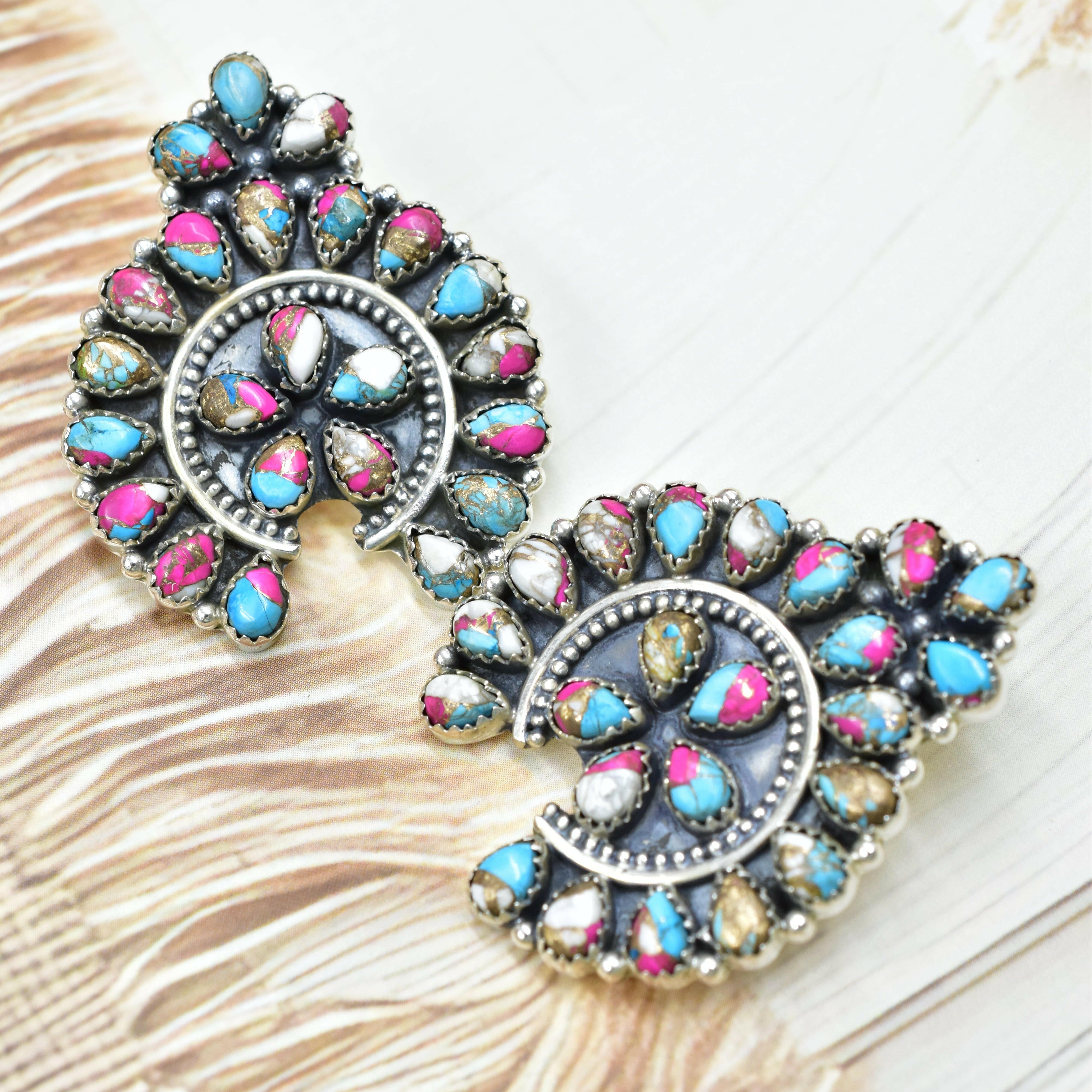 Crowned Concho Stud Earrings-Earrings-Krush Kandy, Women's Online Fashion Boutique Located in Phoenix, Arizona (Scottsdale Area)