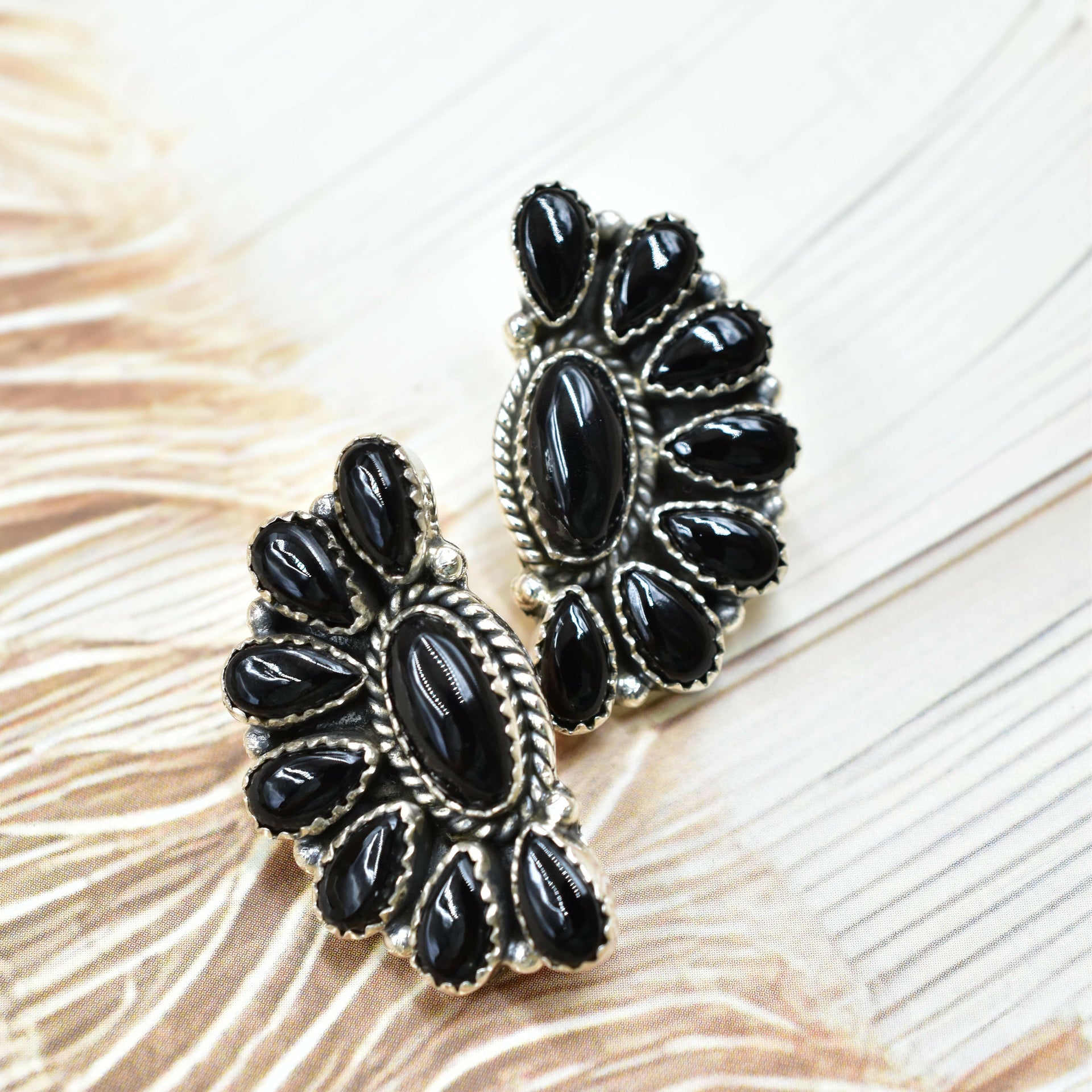 Half Cluster Kandy Stone Stud Earrings-Earrings-Krush Kandy, Women's Online Fashion Boutique Located in Phoenix, Arizona (Scottsdale Area)