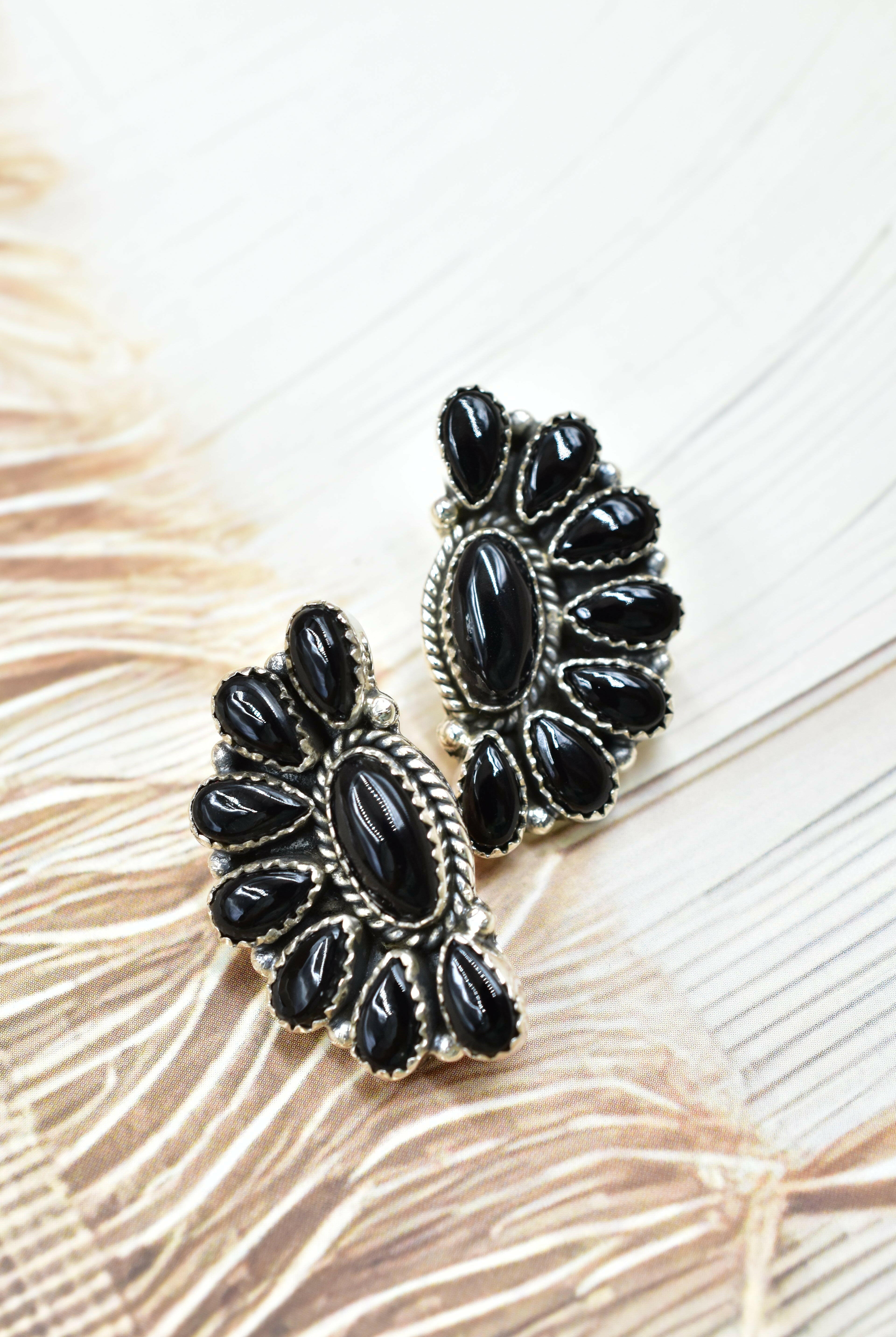 Half Cluster Kandy Stone Stud Earrings-Earrings-Krush Kandy, Women's Online Fashion Boutique Located in Phoenix, Arizona (Scottsdale Area)