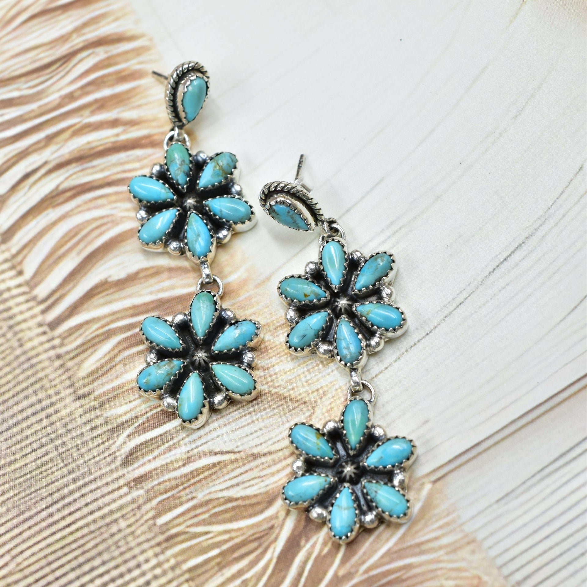 Serenity's Cluster Stone Drop Earrings-Earrings-Krush Kandy, Women's Online Fashion Boutique Located in Phoenix, Arizona (Scottsdale Area)