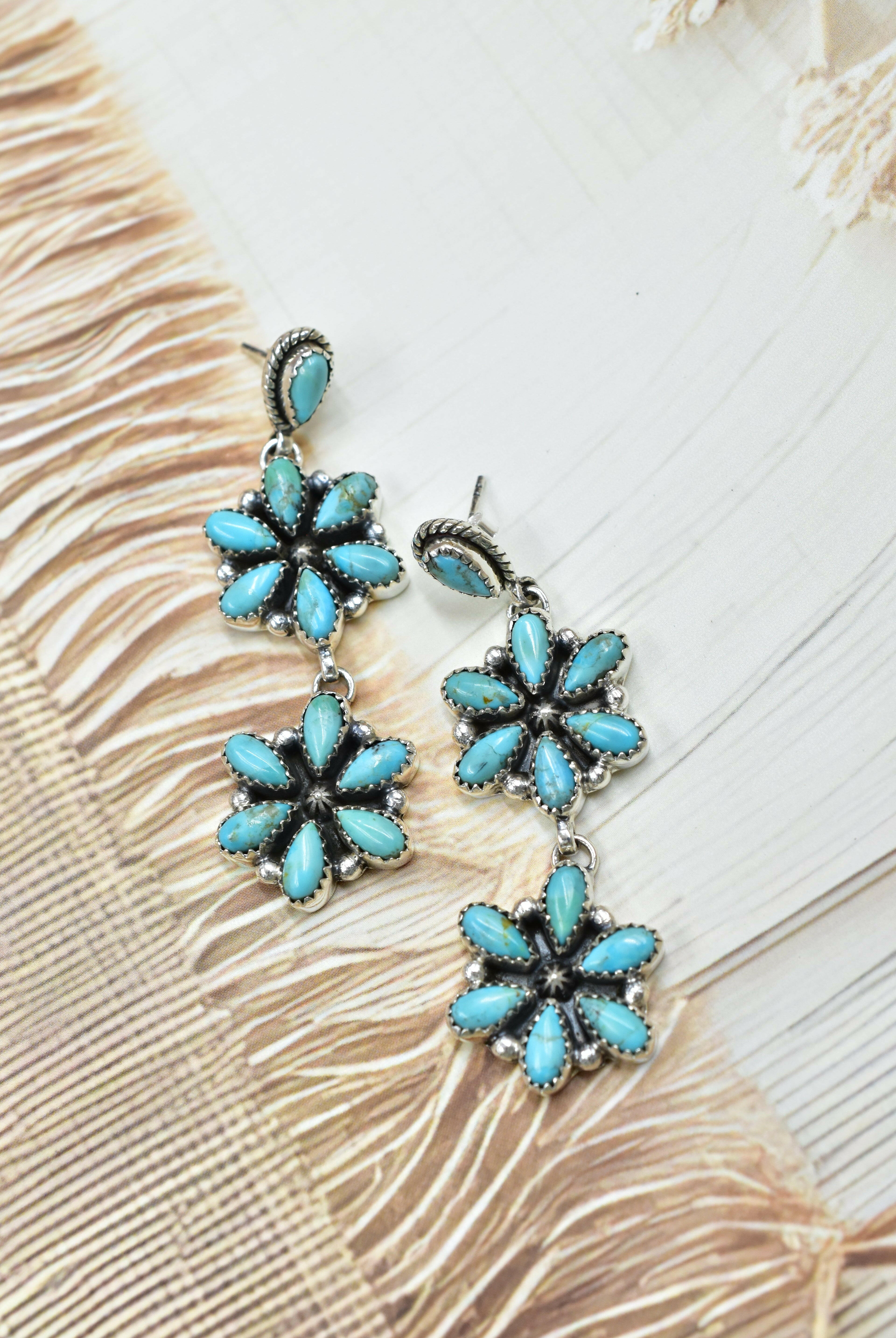 Serenity's Cluster Stone Drop Earrings-Earrings-Krush Kandy, Women's Online Fashion Boutique Located in Phoenix, Arizona (Scottsdale Area)