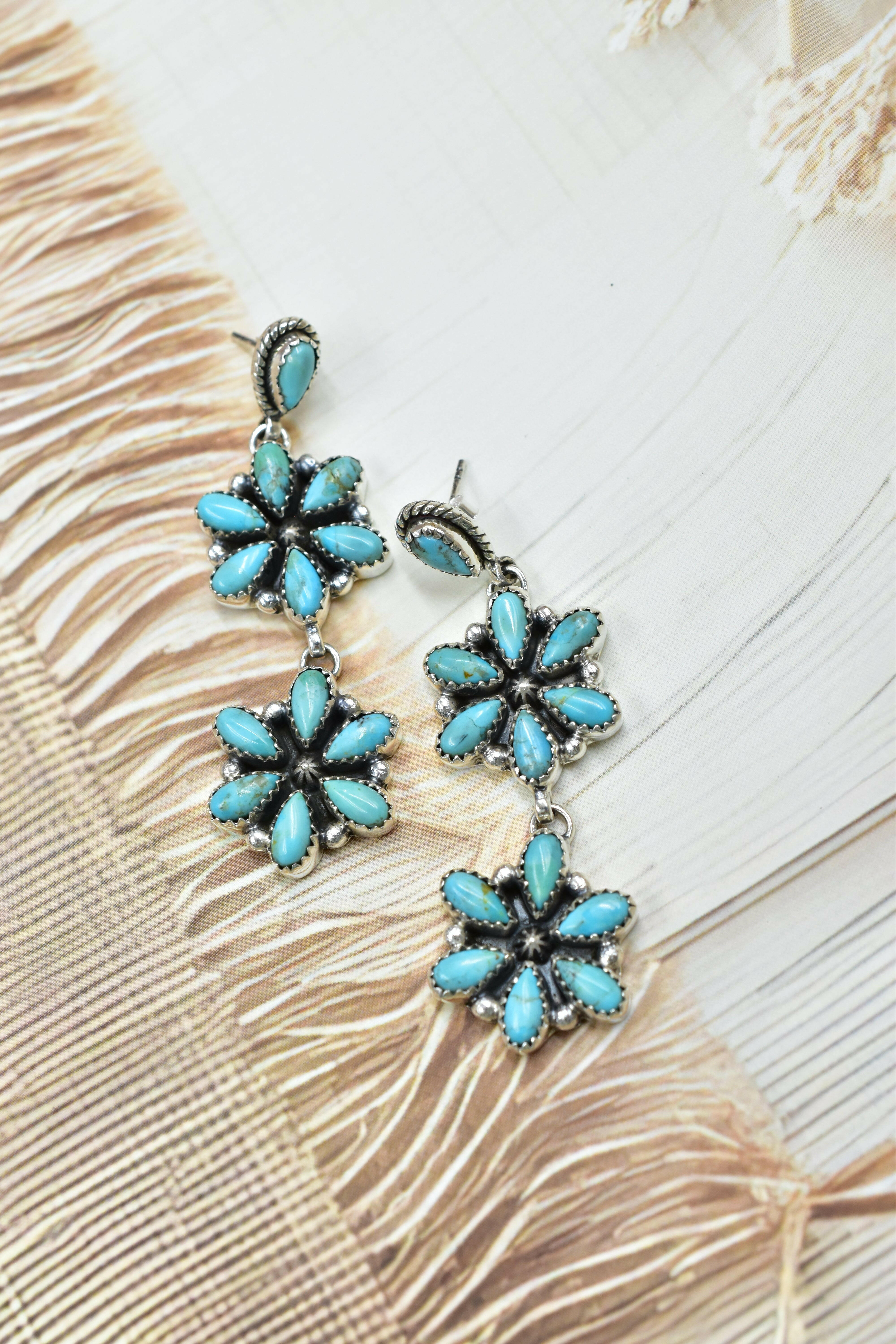 Serenity's Cluster Stone Drop Earrings-Earrings-Krush Kandy, Women's Online Fashion Boutique Located in Phoenix, Arizona (Scottsdale Area)