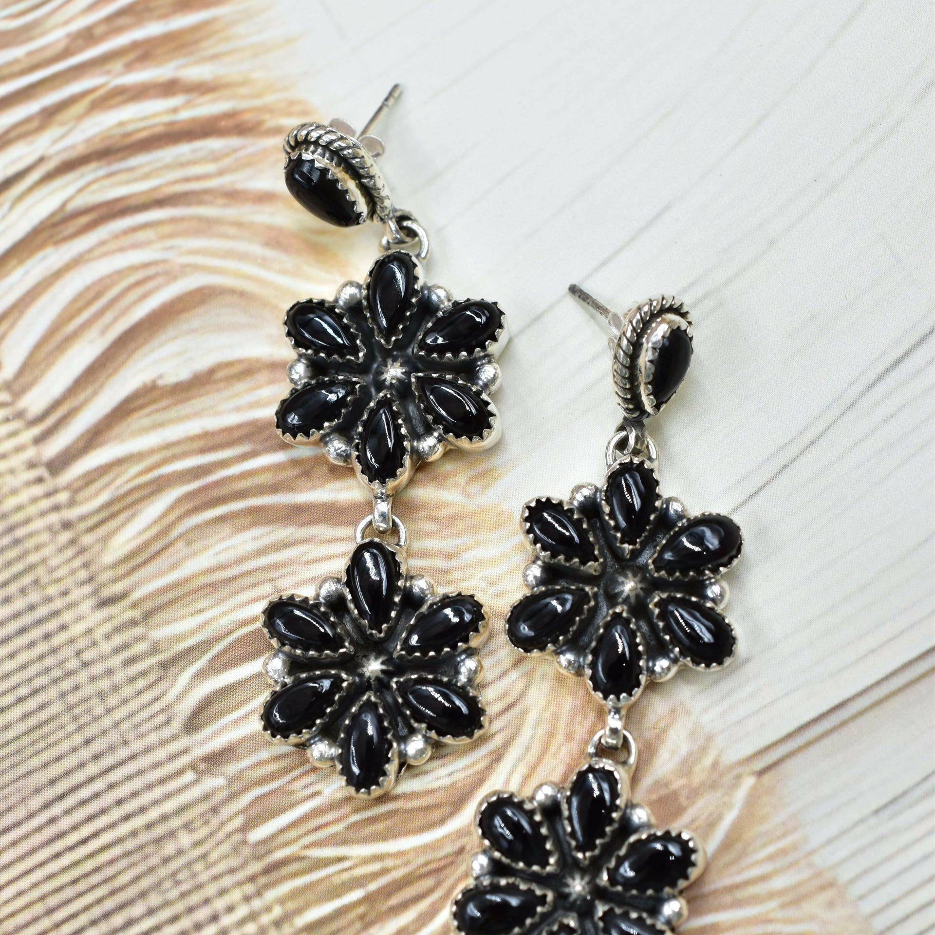 Serenity's Cluster Stone Drop Earrings-Earrings-Krush Kandy, Women's Online Fashion Boutique Located in Phoenix, Arizona (Scottsdale Area)