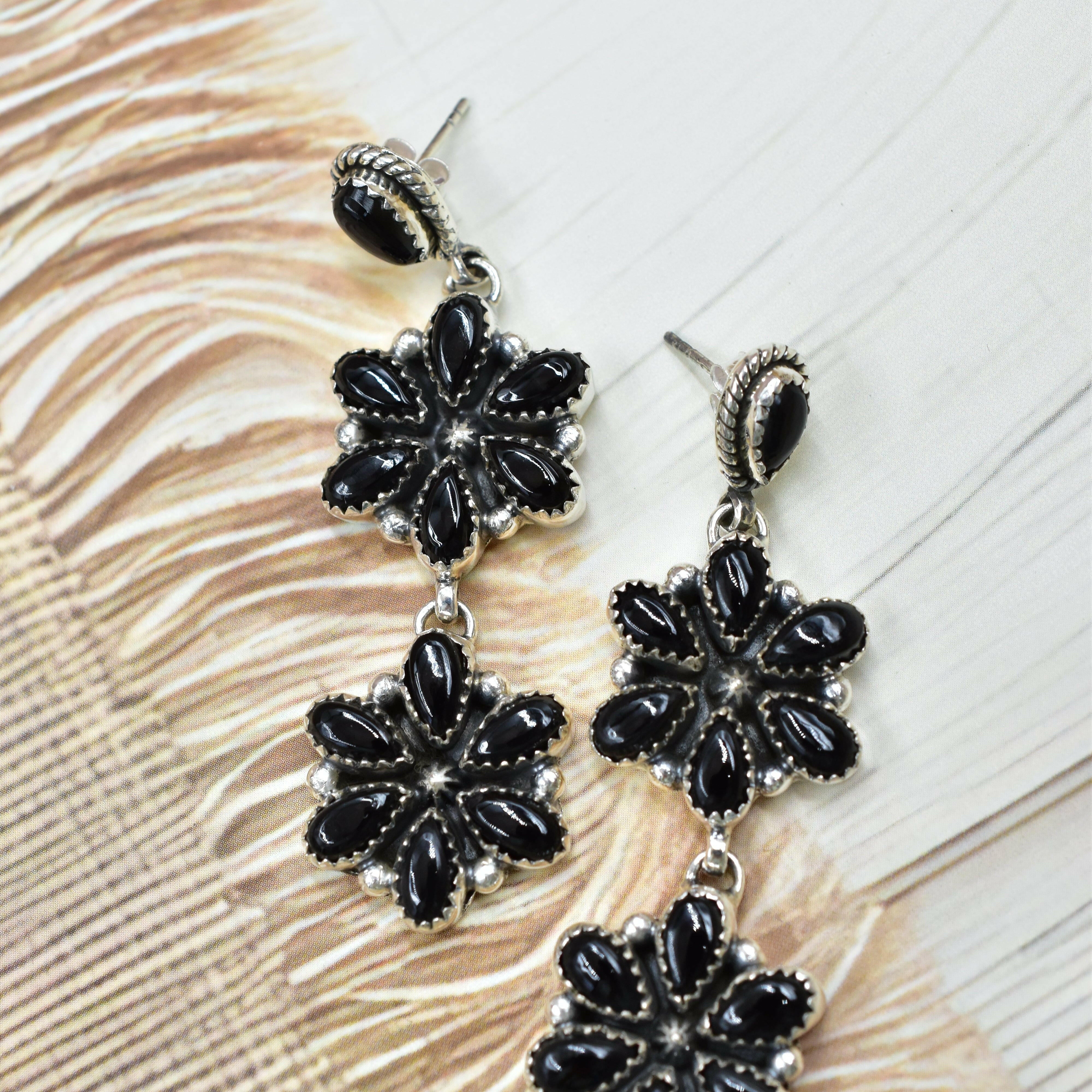 Serenity's Cluster Stone Drop Earrings-Earrings-Krush Kandy, Women's Online Fashion Boutique Located in Phoenix, Arizona (Scottsdale Area)