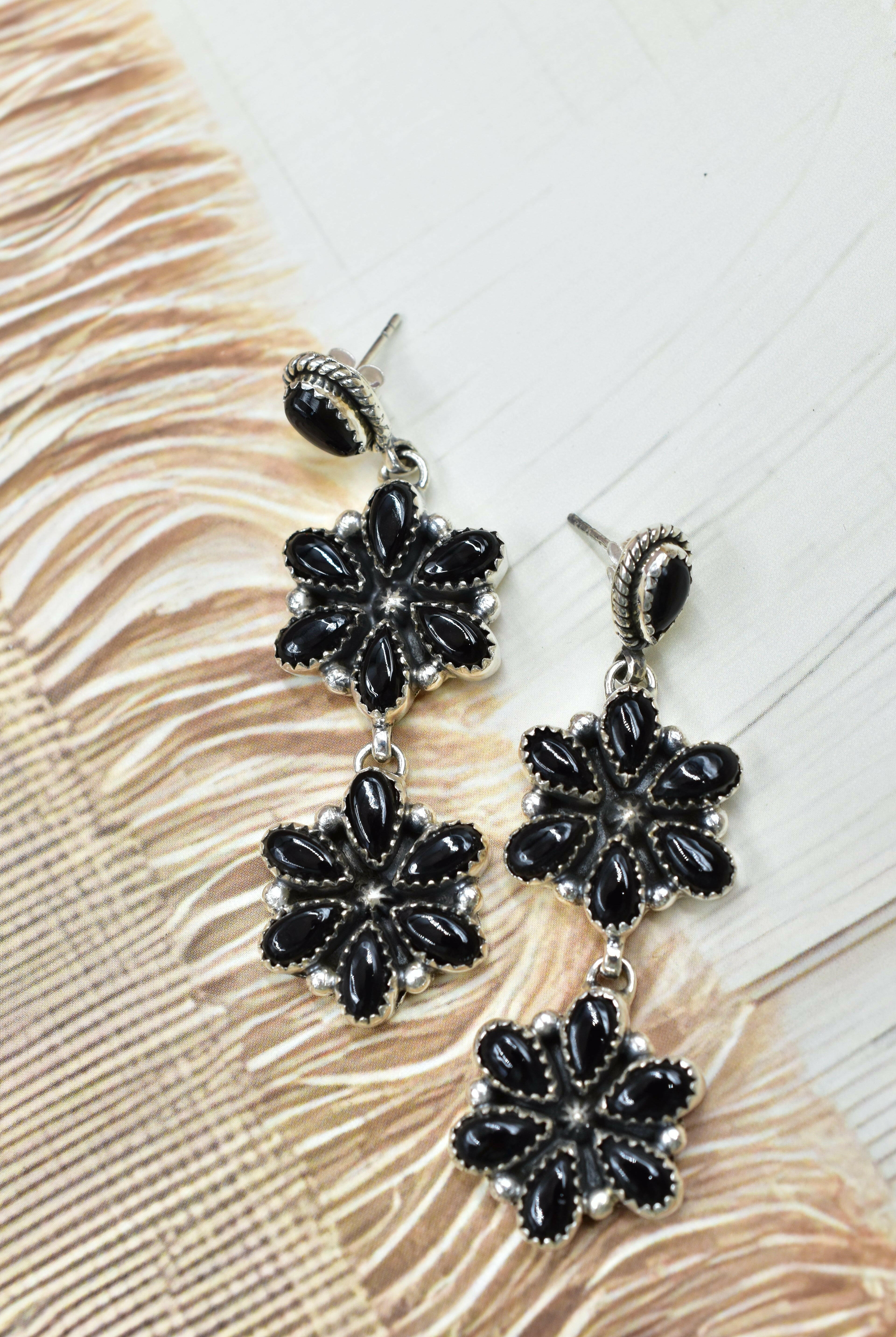 Serenity's Cluster Stone Drop Earrings-Earrings-Krush Kandy, Women's Online Fashion Boutique Located in Phoenix, Arizona (Scottsdale Area)