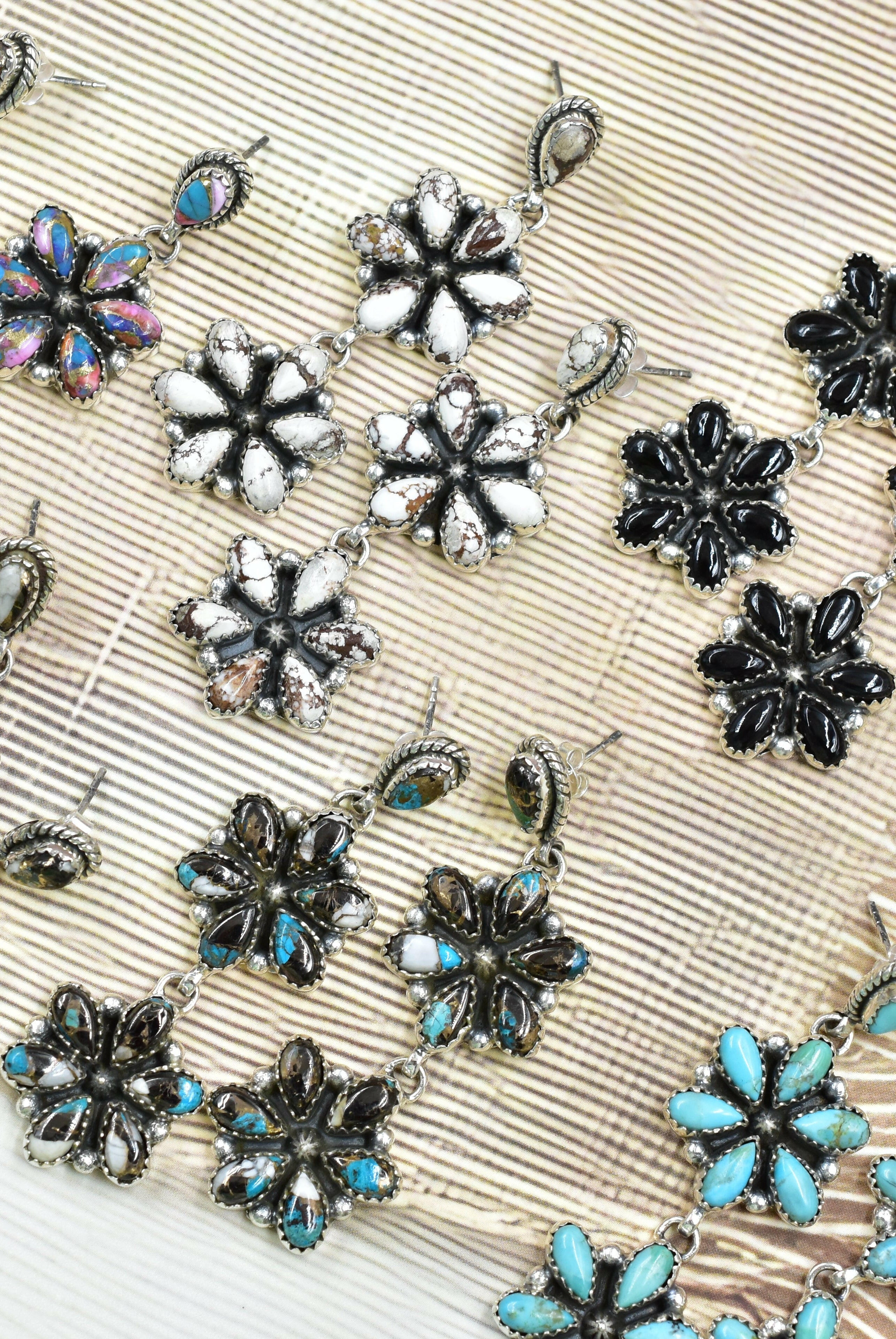 Serenity's Cluster Stone Drop Earrings-Earrings-Krush Kandy, Women's Online Fashion Boutique Located in Phoenix, Arizona (Scottsdale Area)
