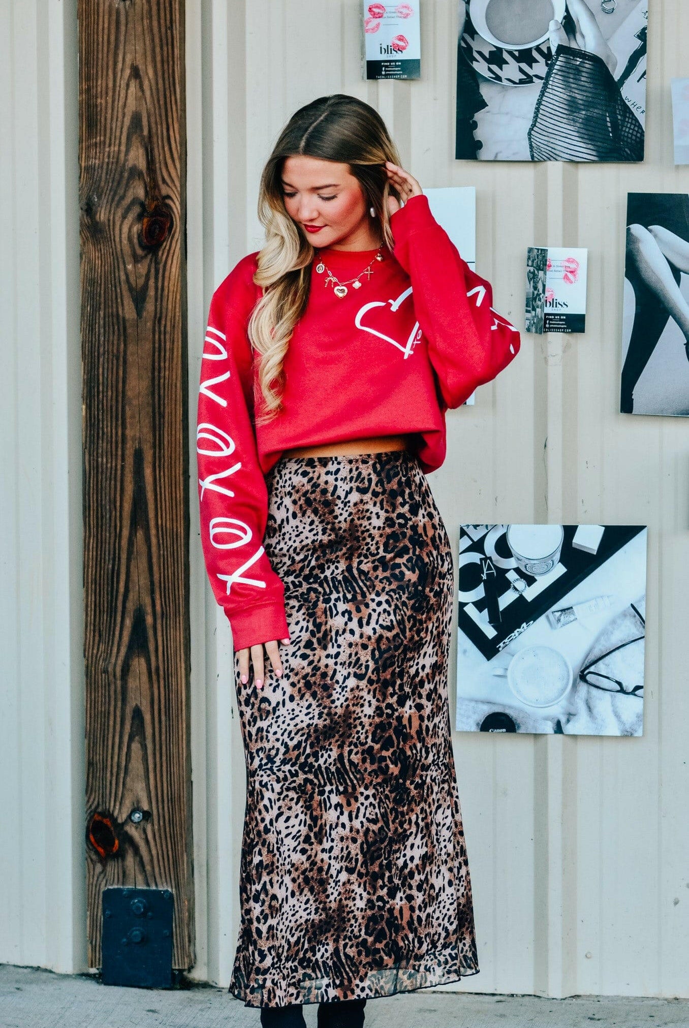 Hugs & Kisses Red Sweatshirt-Krush Kandy, Women's Online Fashion Boutique Located in Phoenix, Arizona (Scottsdale Area)