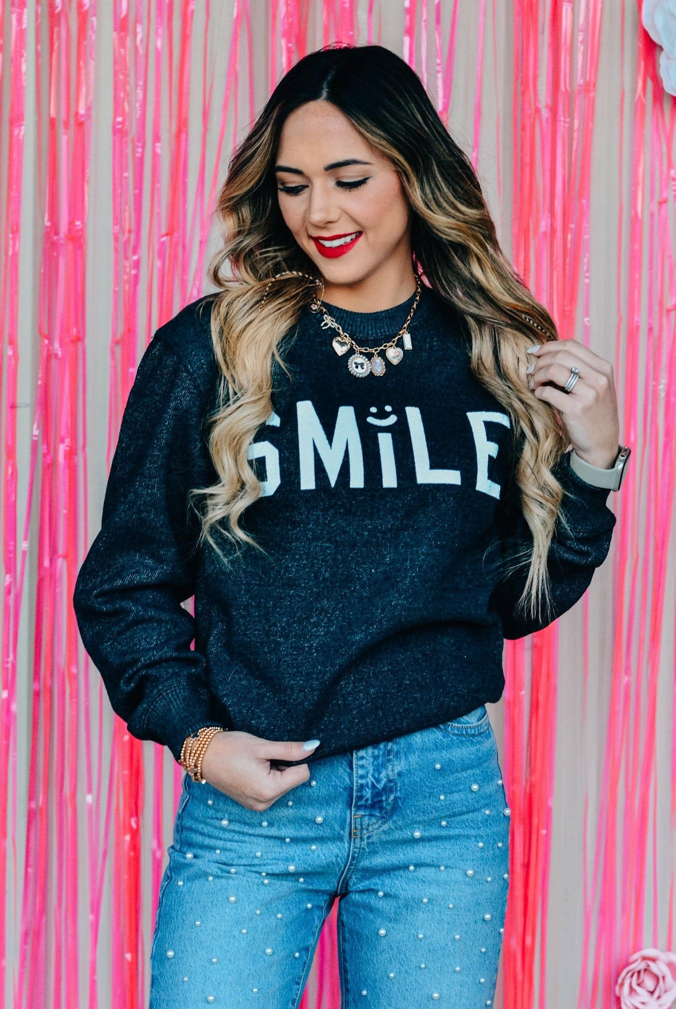 Smile Puff Knit Sweater-Krush Kandy, Women's Online Fashion Boutique Located in Phoenix, Arizona (Scottsdale Area)