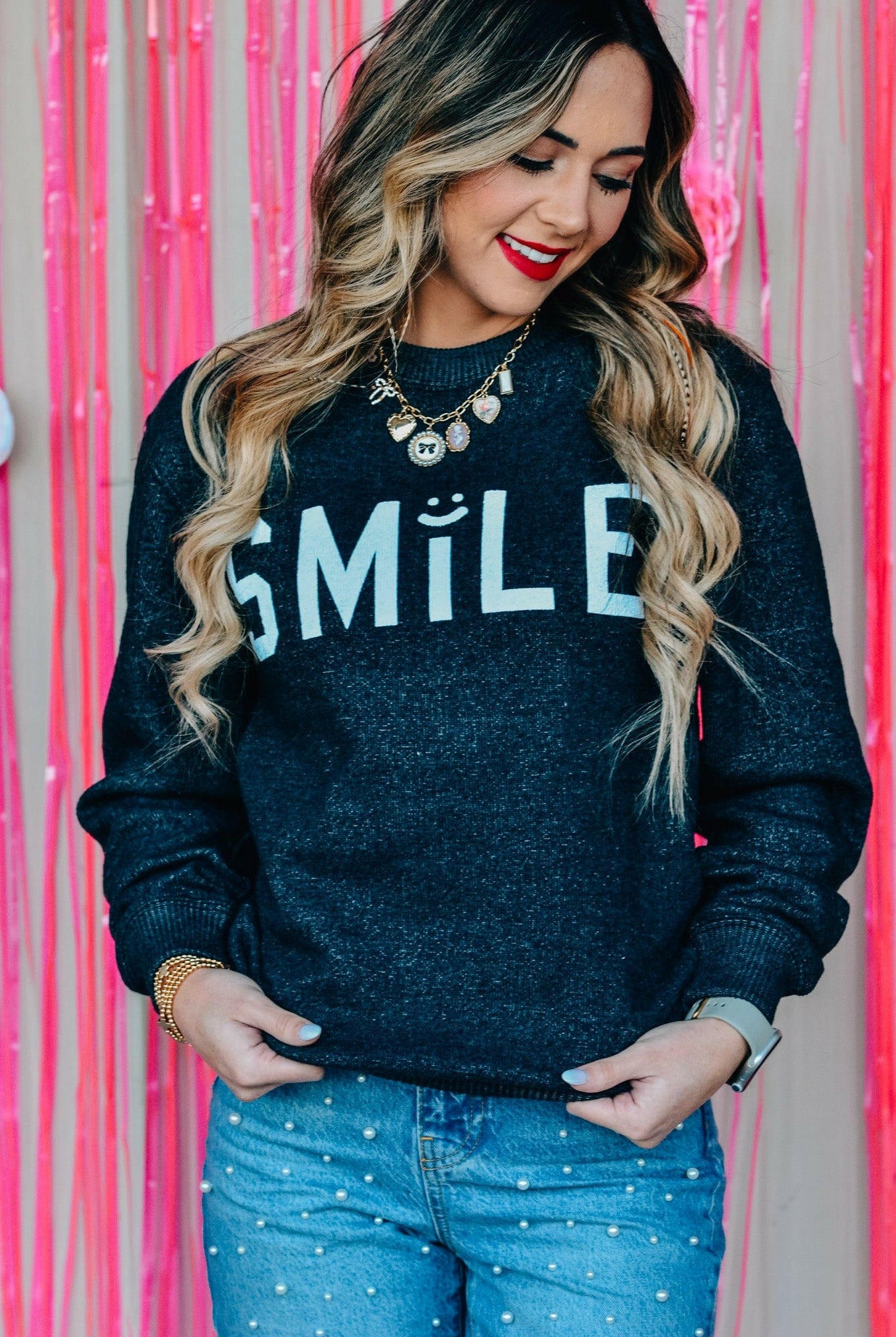 Smile Puff Knit Sweater-Krush Kandy, Women's Online Fashion Boutique Located in Phoenix, Arizona (Scottsdale Area)
