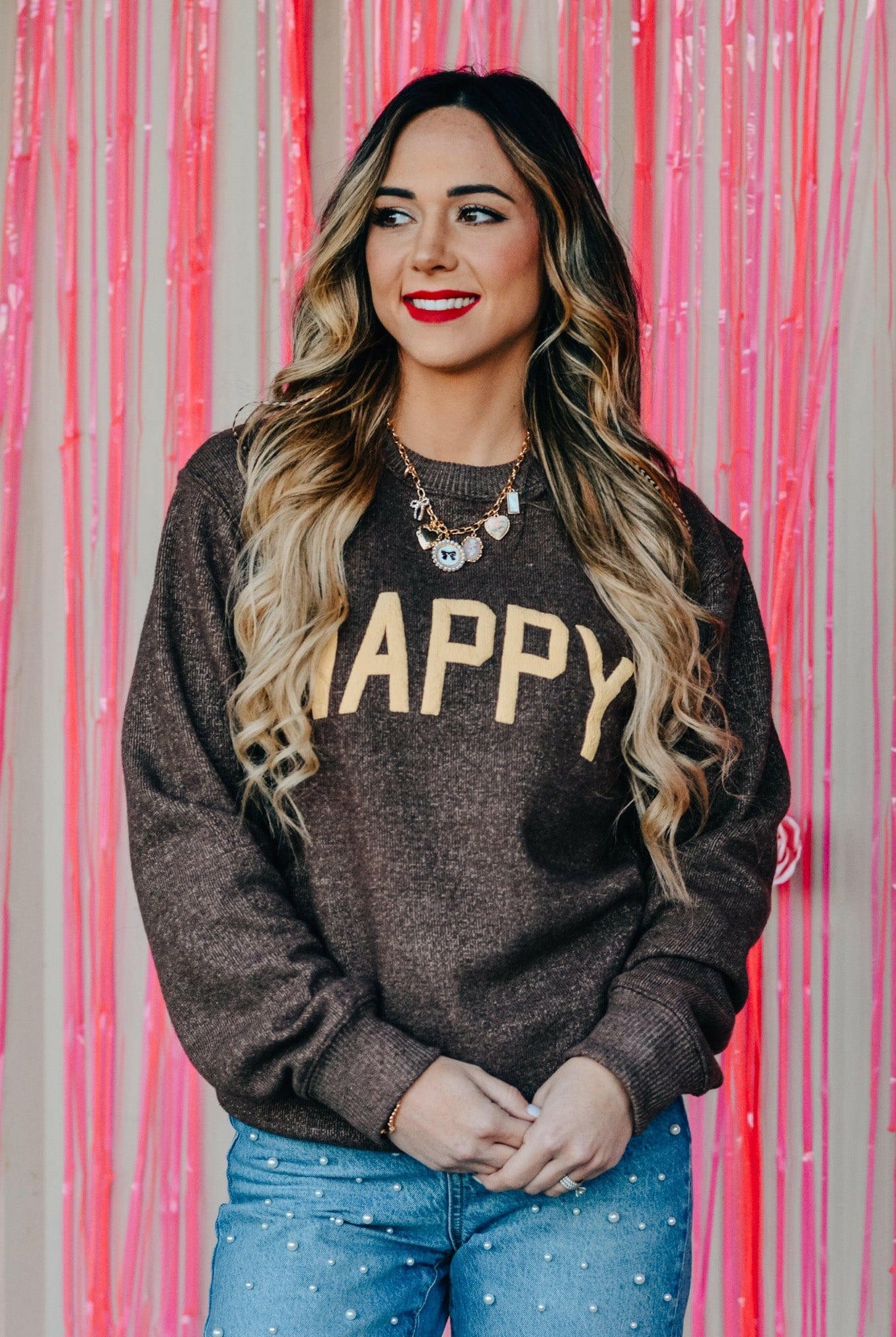 Happy Puff Knit Sweater-Krush Kandy, Women's Online Fashion Boutique Located in Phoenix, Arizona (Scottsdale Area)