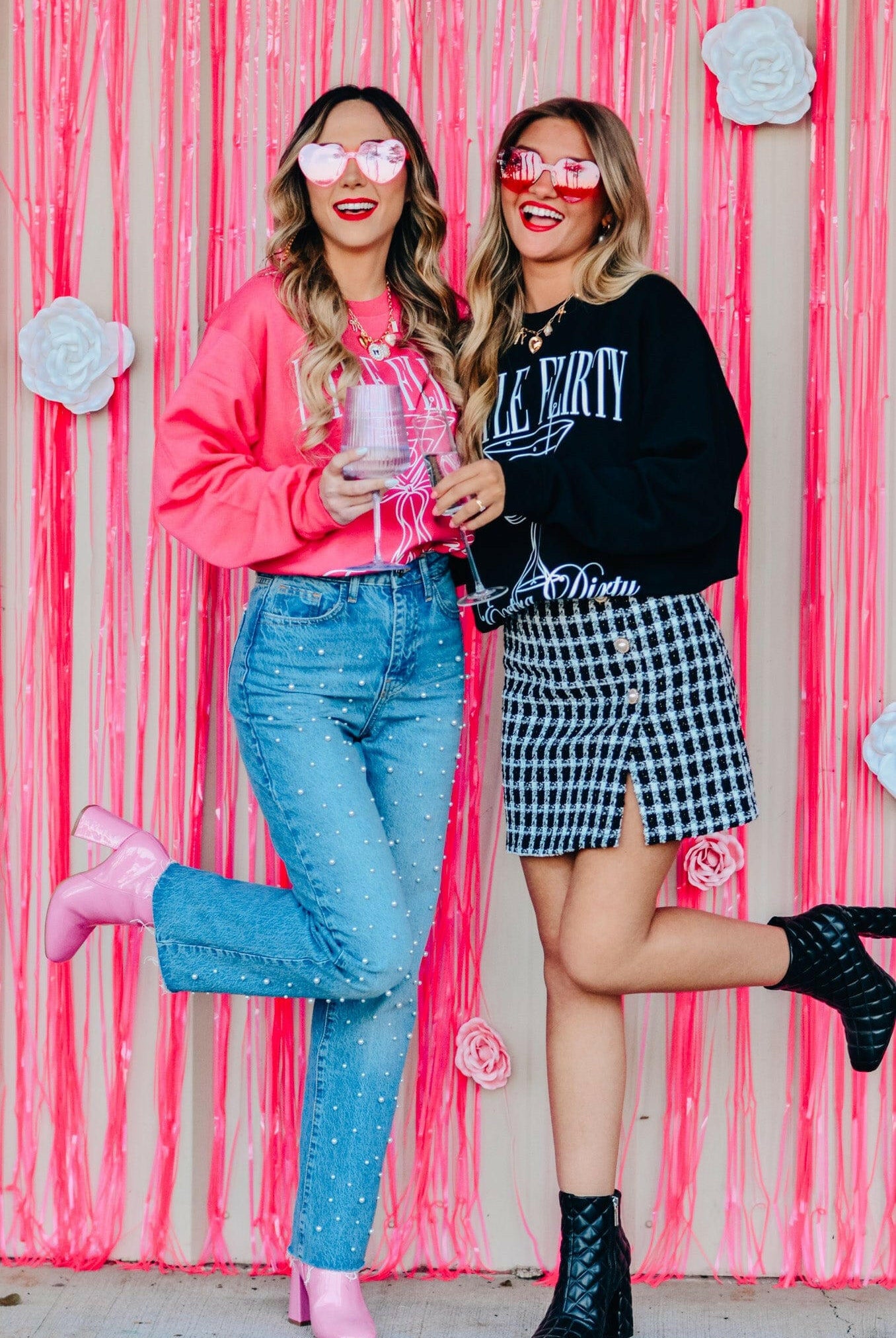 Little Flirty Extra Dirty Pink Sweatshirt-Krush Kandy, Women's Online Fashion Boutique Located in Phoenix, Arizona (Scottsdale Area)