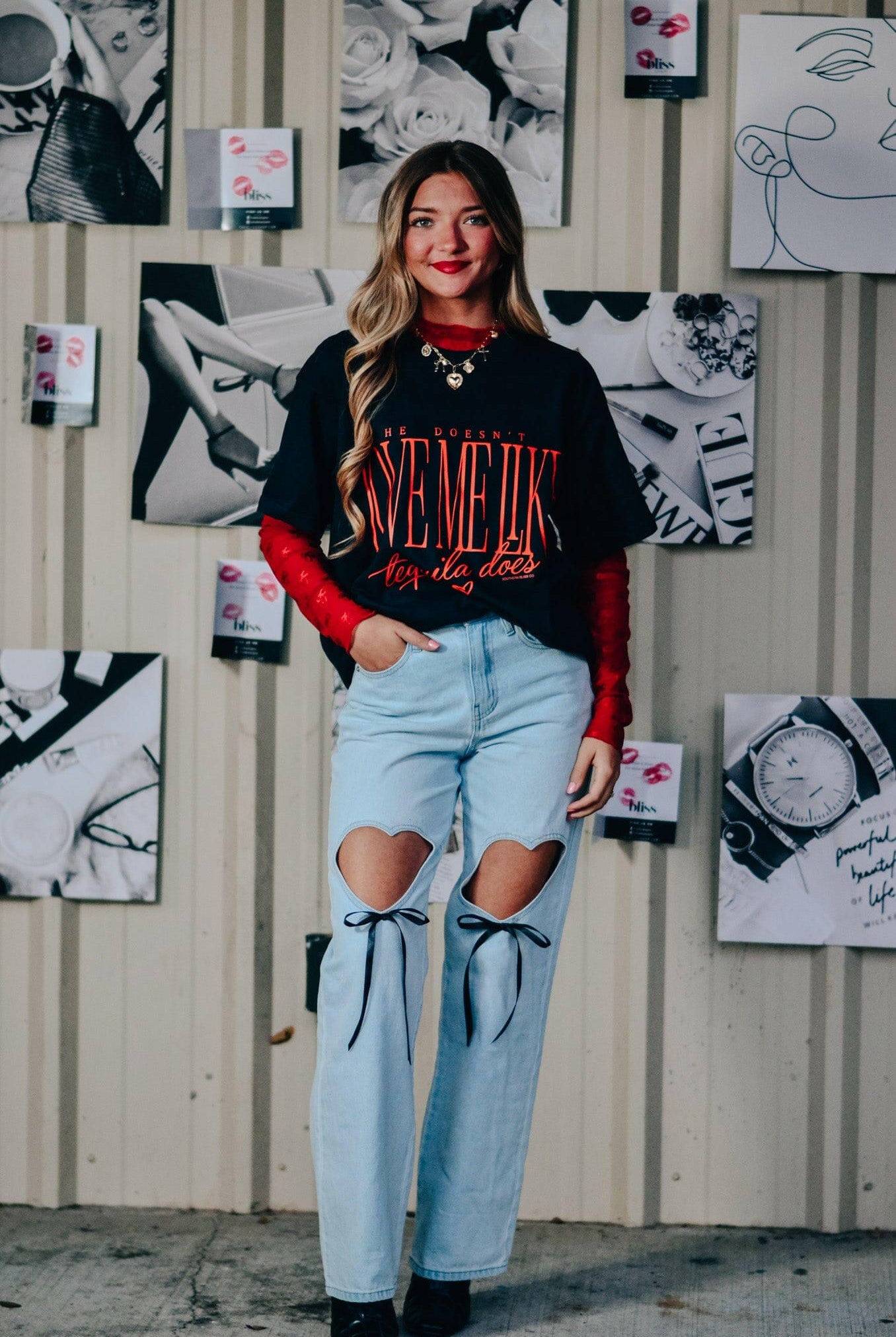 Love Me Like Tequila Does Mock Tee-Krush Kandy, Women's Online Fashion Boutique Located in Phoenix, Arizona (Scottsdale Area)