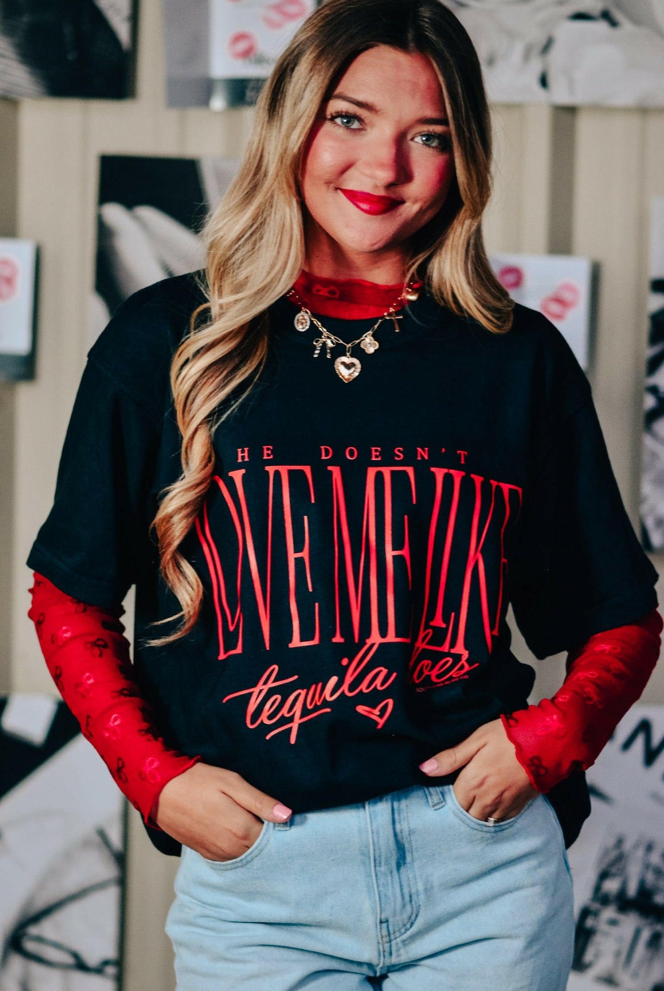 Love Me Like Tequila Does Mock Tee-Krush Kandy, Women's Online Fashion Boutique Located in Phoenix, Arizona (Scottsdale Area)