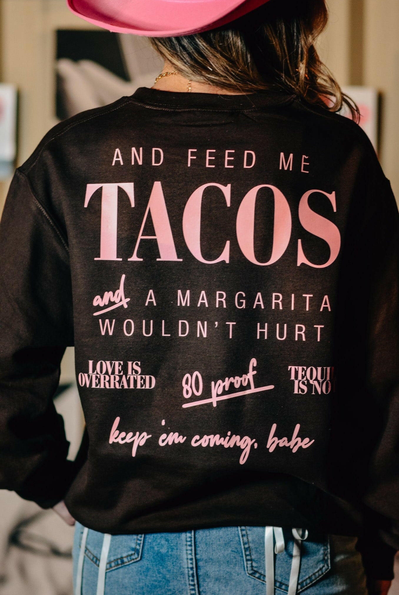 Call Me Pretty & Feed Me Tacos Sweatshirt-Krush Kandy, Women's Online Fashion Boutique Located in Phoenix, Arizona (Scottsdale Area)