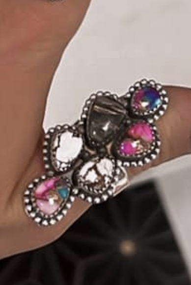 Kristyn's Cluster Crawler Stone Ring-Crawler Rings-Krush Kandy, Women's Online Fashion Boutique Located in Phoenix, Arizona (Scottsdale Area)