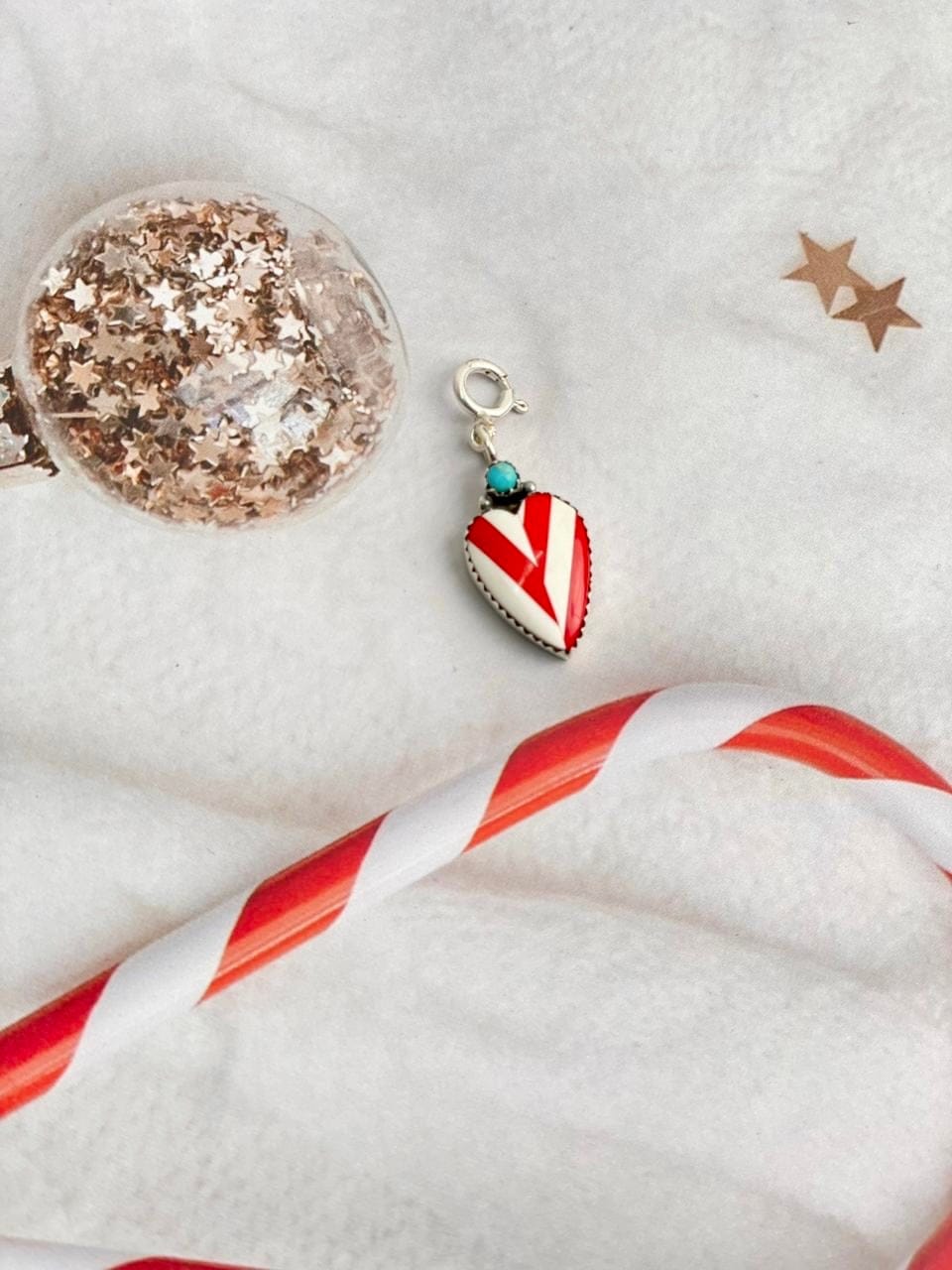 Holly Jolly Red & White Christmas Charms-Charms & Pendants-Krush Kandy, Women's Online Fashion Boutique Located in Phoenix, Arizona (Scottsdale Area)