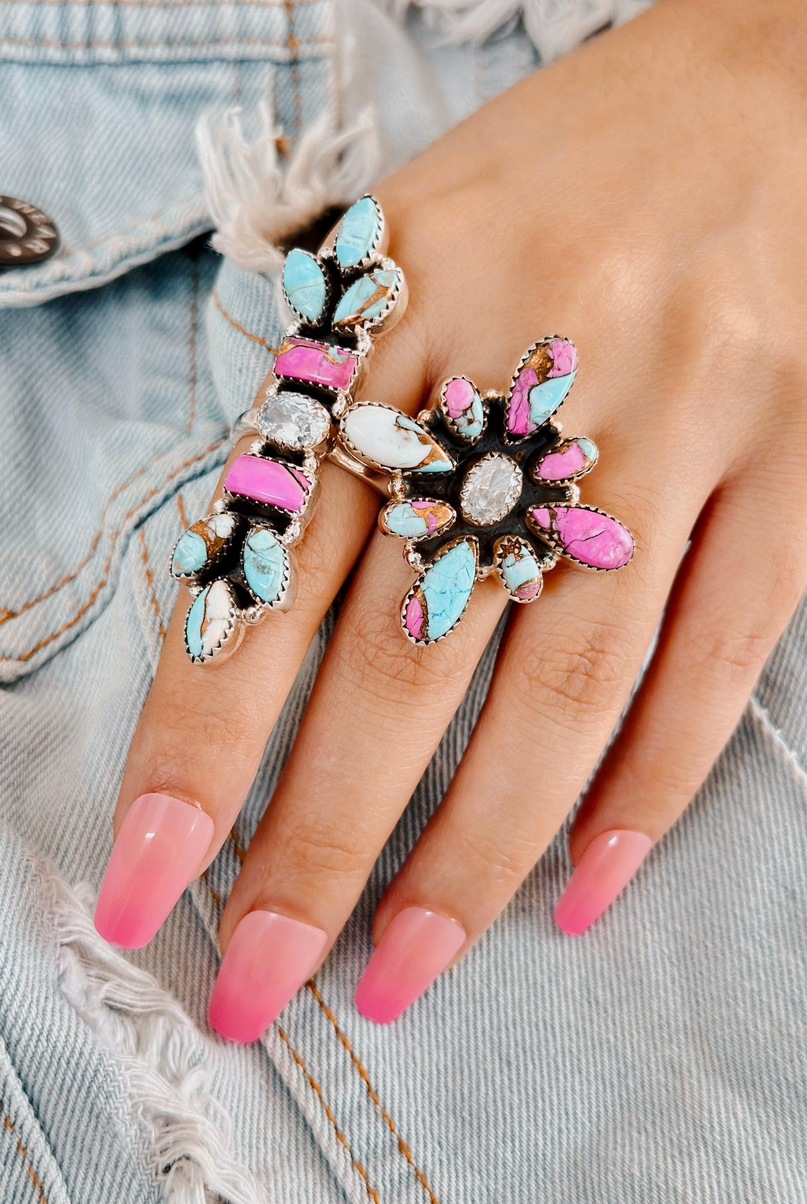Western Chic Cotton Candy Ring-Rings-Krush Kandy, Women's Online Fashion Boutique Located in Phoenix, Arizona (Scottsdale Area)