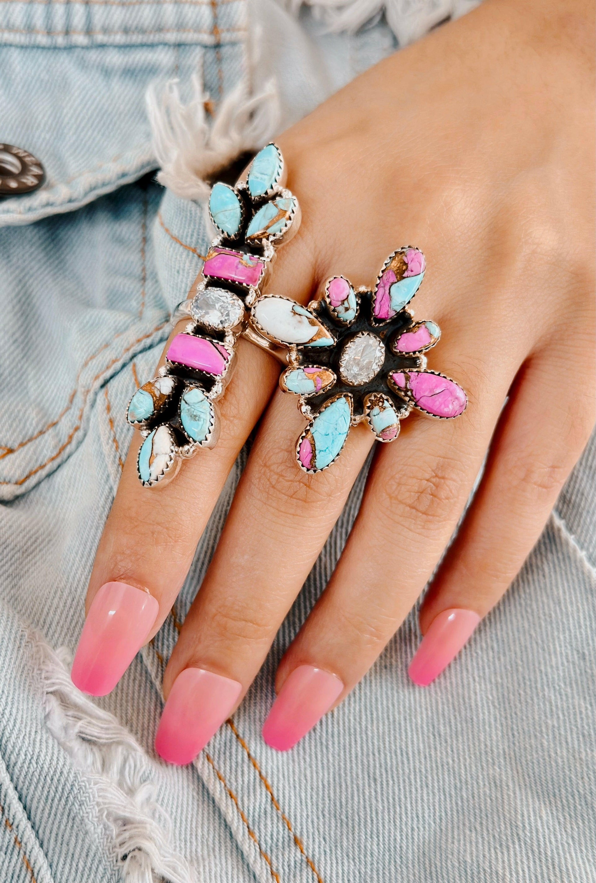 Western Chic Cotton Candy Ring-Rings-Krush Kandy, Women's Online Fashion Boutique Located in Phoenix, Arizona (Scottsdale Area)