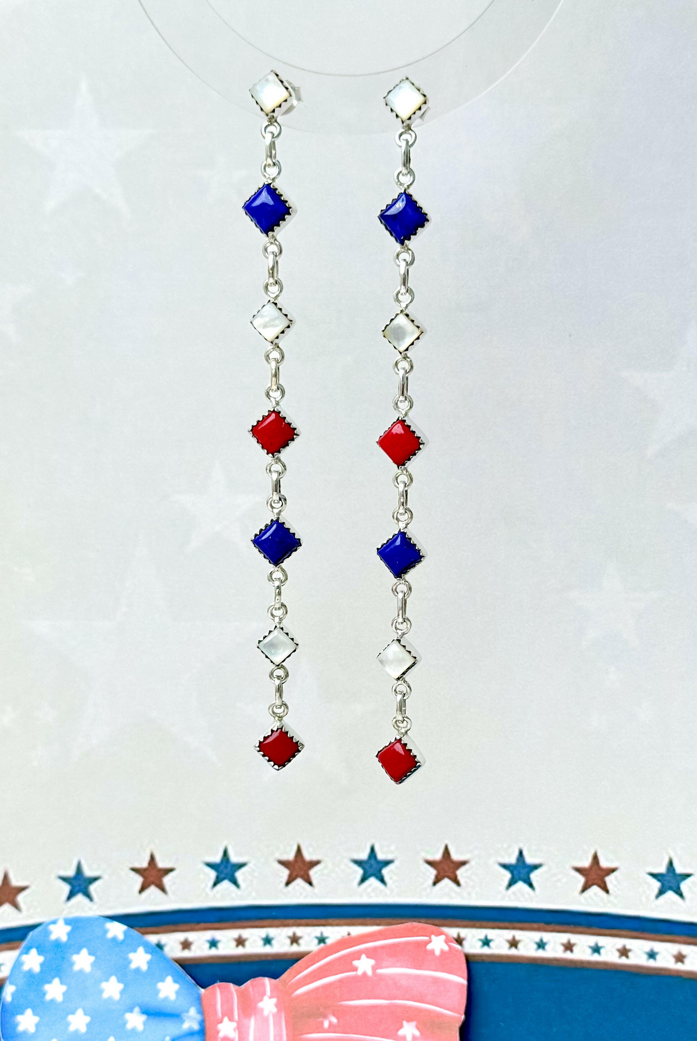 White Dawn Dangles-Earrings-Krush Kandy, Women's Online Fashion Boutique Located in Phoenix, Arizona (Scottsdale Area)