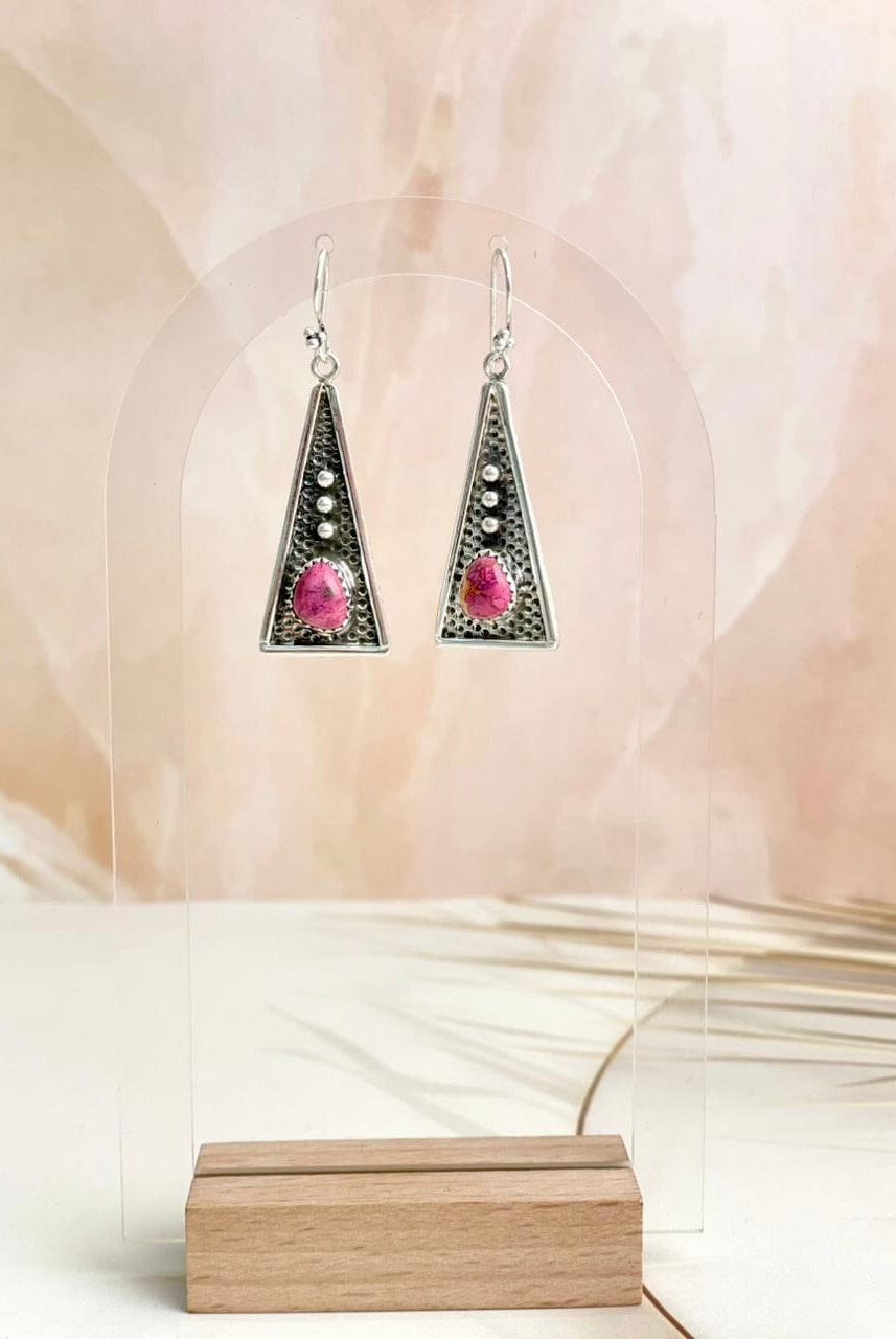 Boho Stamped Triangle Multi Earrings-Earrings-Krush Kandy, Women's Online Fashion Boutique Located in Phoenix, Arizona (Scottsdale Area)