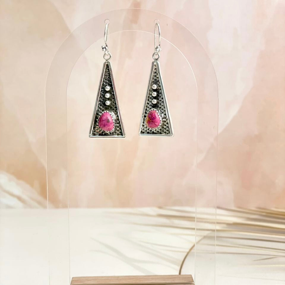 Boho Stamped Triangle Multi Earrings-Earrings-Krush Kandy, Women's Online Fashion Boutique Located in Phoenix, Arizona (Scottsdale Area)