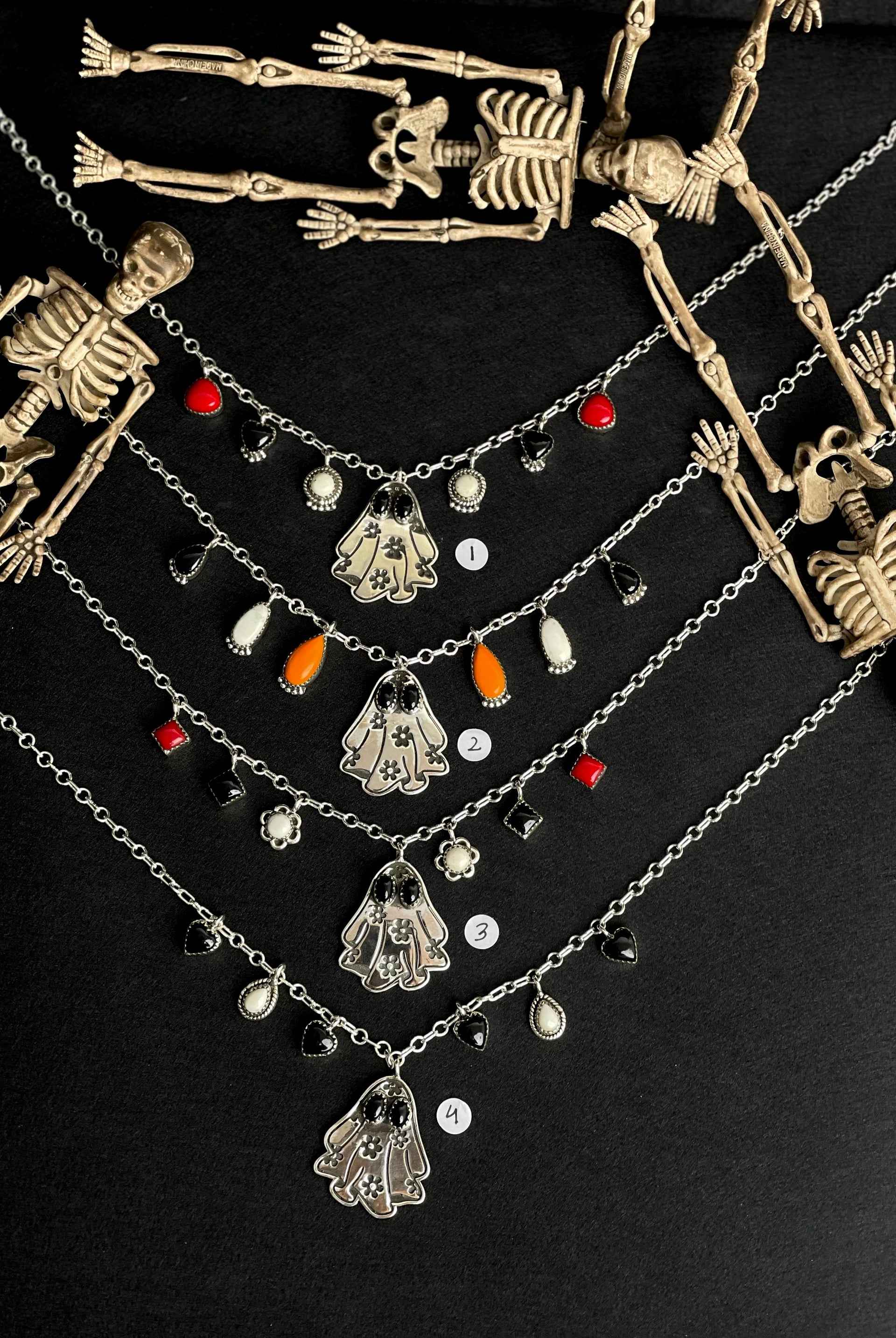 Ghost Charm Necklaces-Necklaces-Krush Kandy, Women's Online Fashion Boutique Located in Phoenix, Arizona (Scottsdale Area)