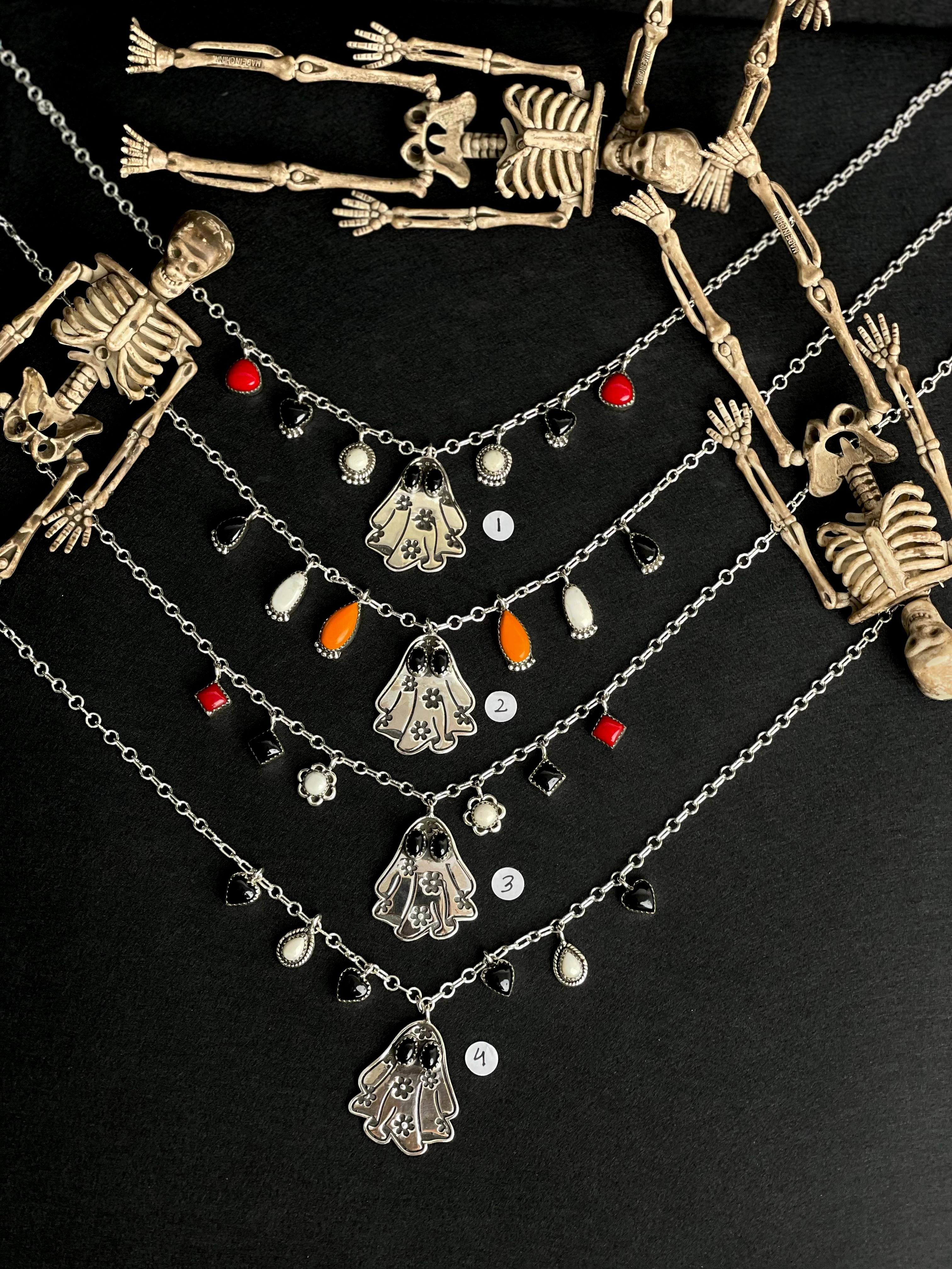 Ghost Charm Necklaces-Necklaces-Krush Kandy, Women's Online Fashion Boutique Located in Phoenix, Arizona (Scottsdale Area)
