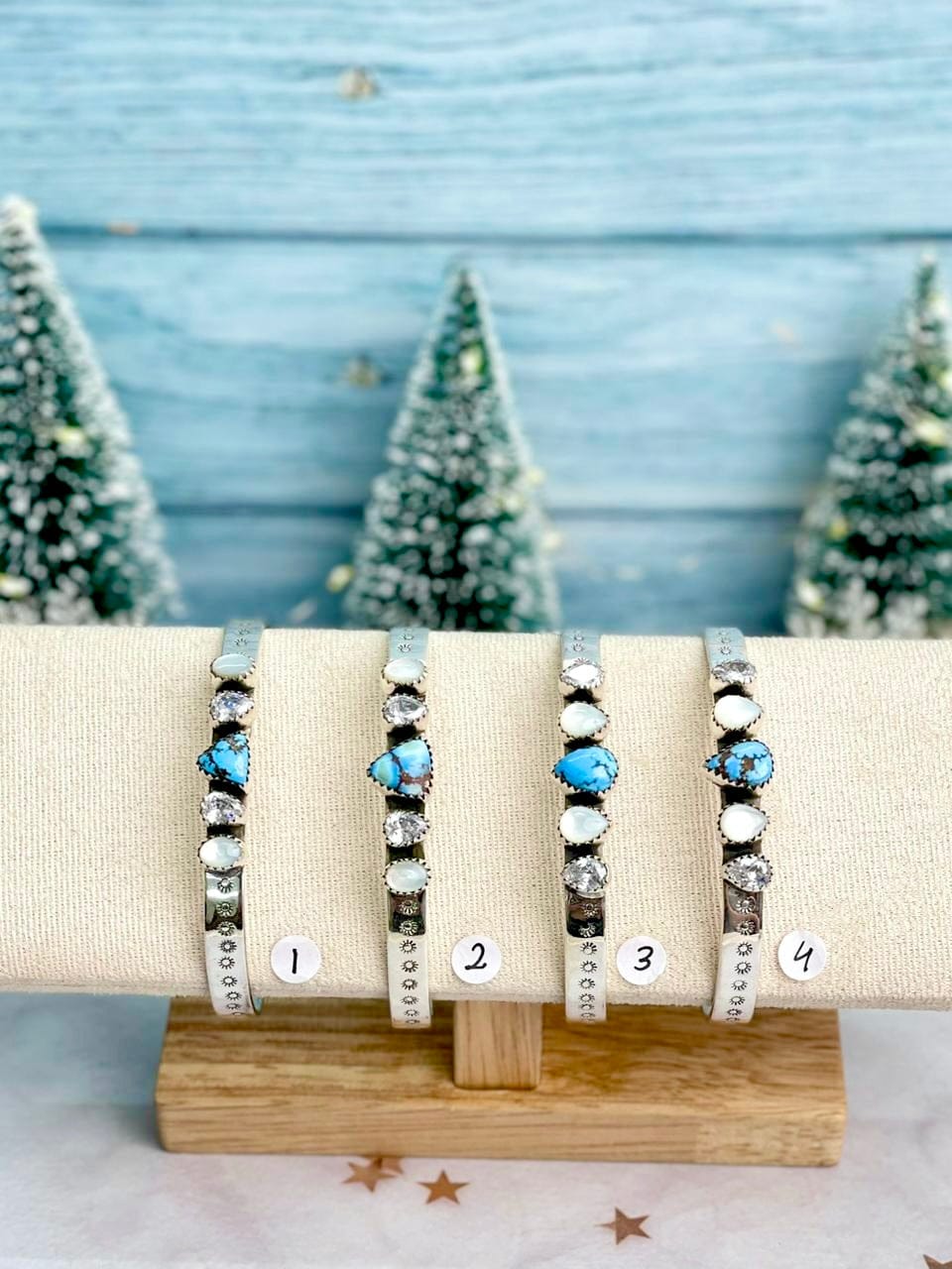 Golden Hills White Shell & Crystal Sterling Stamped Cuff-Bracelets-Krush Kandy, Women's Online Fashion Boutique Located in Phoenix, Arizona (Scottsdale Area)