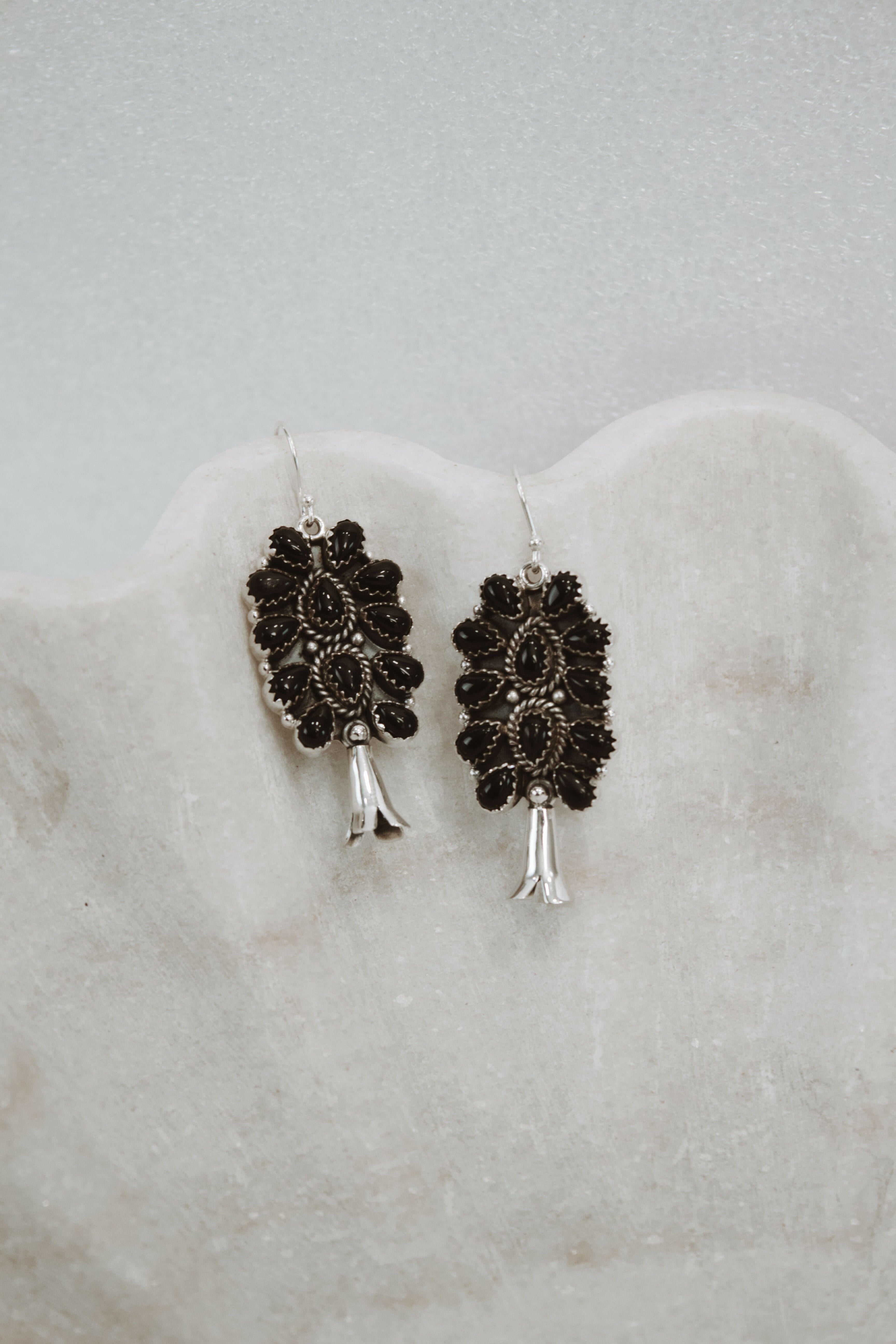 Squash Blossom Stone Cluster Earrings | Krush Exclusive-Drop Earrings-Krush Kandy, Women's Online Fashion Boutique Located in Phoenix, Arizona (Scottsdale Area)