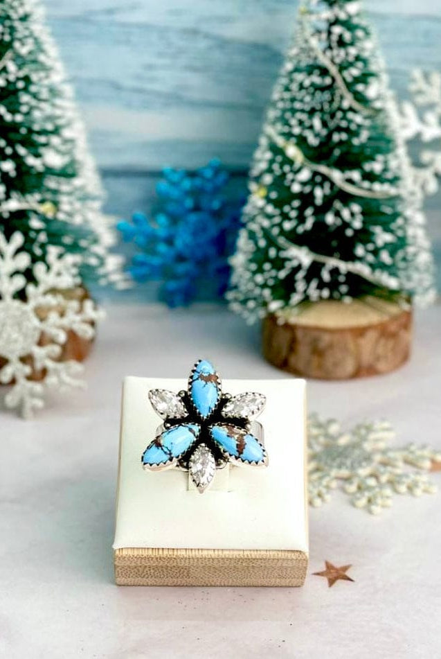 Winter Blossom Golden Hills Ring Cluster-Rings-Krush Kandy, Women's Online Fashion Boutique Located in Phoenix, Arizona (Scottsdale Area)
