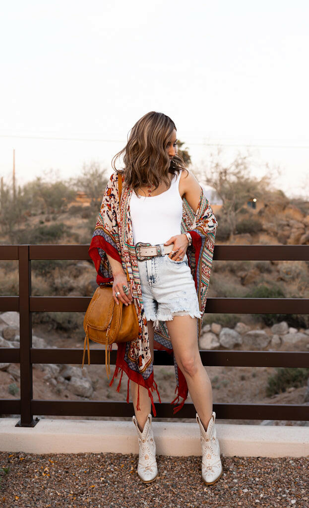 Bohemian Diamond Tassel Kimono-Kimonos-Krush Kandy, Women's Online Fashion Boutique Located in Phoenix, Arizona (Scottsdale Area)