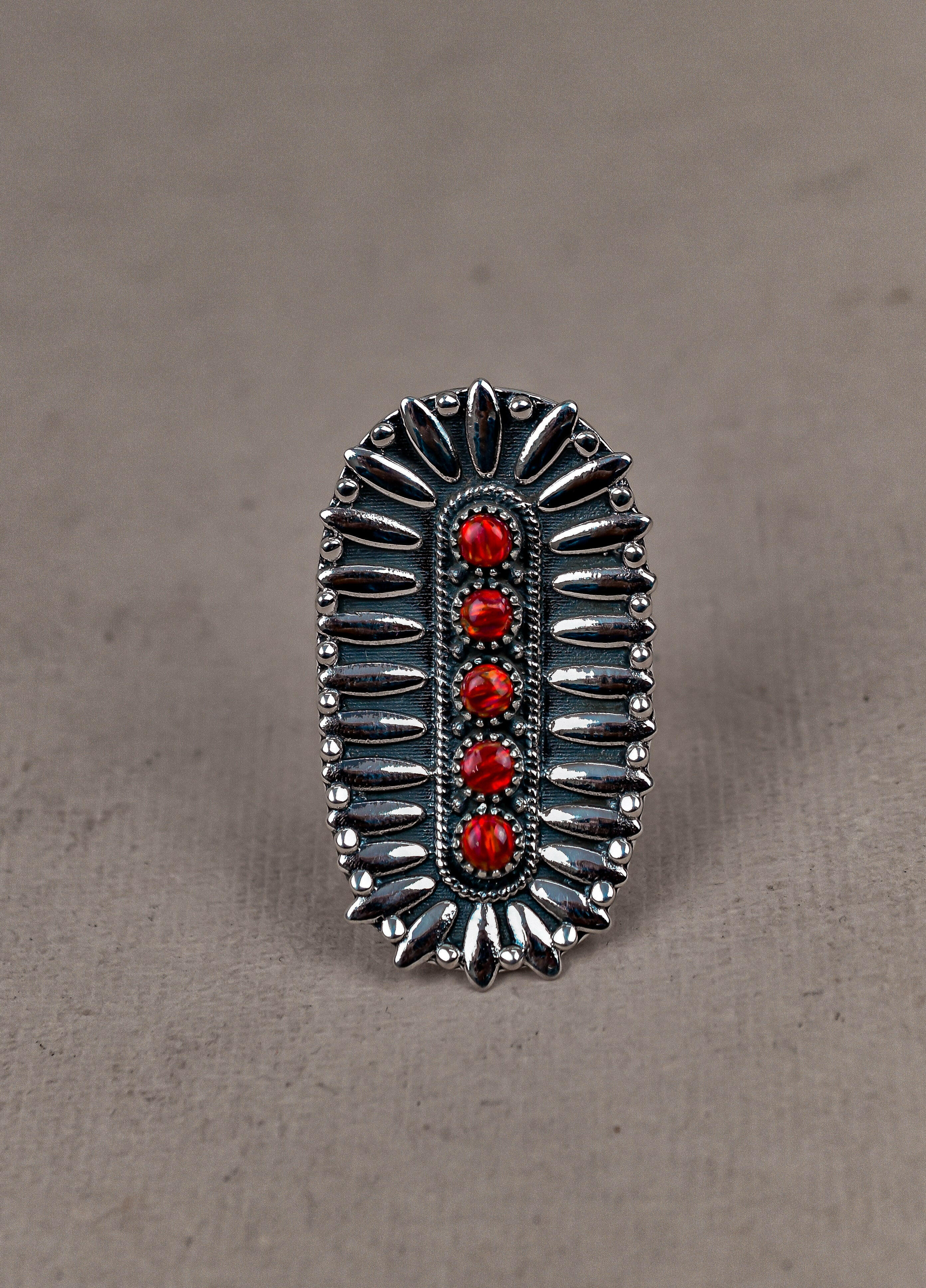 Sterling Silver Jeweled Fossil Crawler Ring-Crawler Rings-Krush Kandy, Women's Online Fashion Boutique Located in Phoenix, Arizona (Scottsdale Area)
