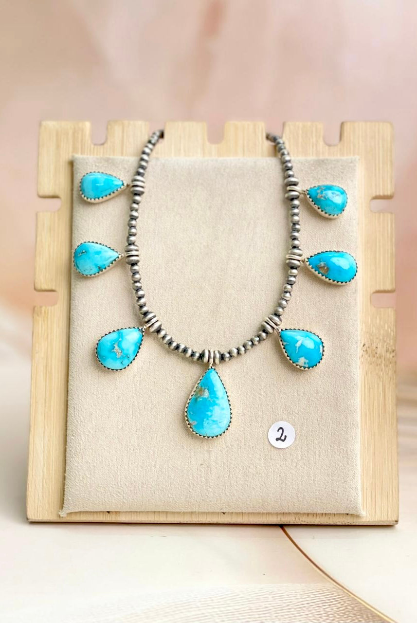 Desert Pearl White Water Turquoise Necklaces-Necklaces-Krush Kandy, Women's Online Fashion Boutique Located in Phoenix, Arizona (Scottsdale Area)