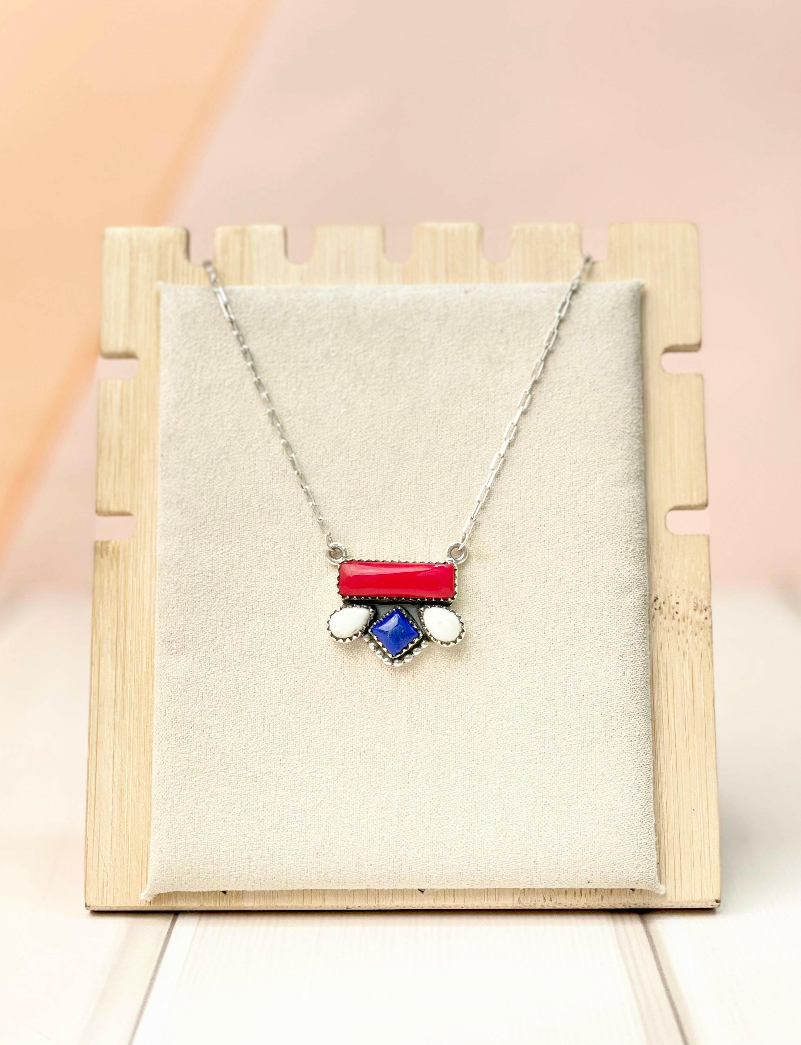 Liberty Lapis Lasso Necklace-Necklaces-Krush Kandy, Women's Online Fashion Boutique Located in Phoenix, Arizona (Scottsdale Area)