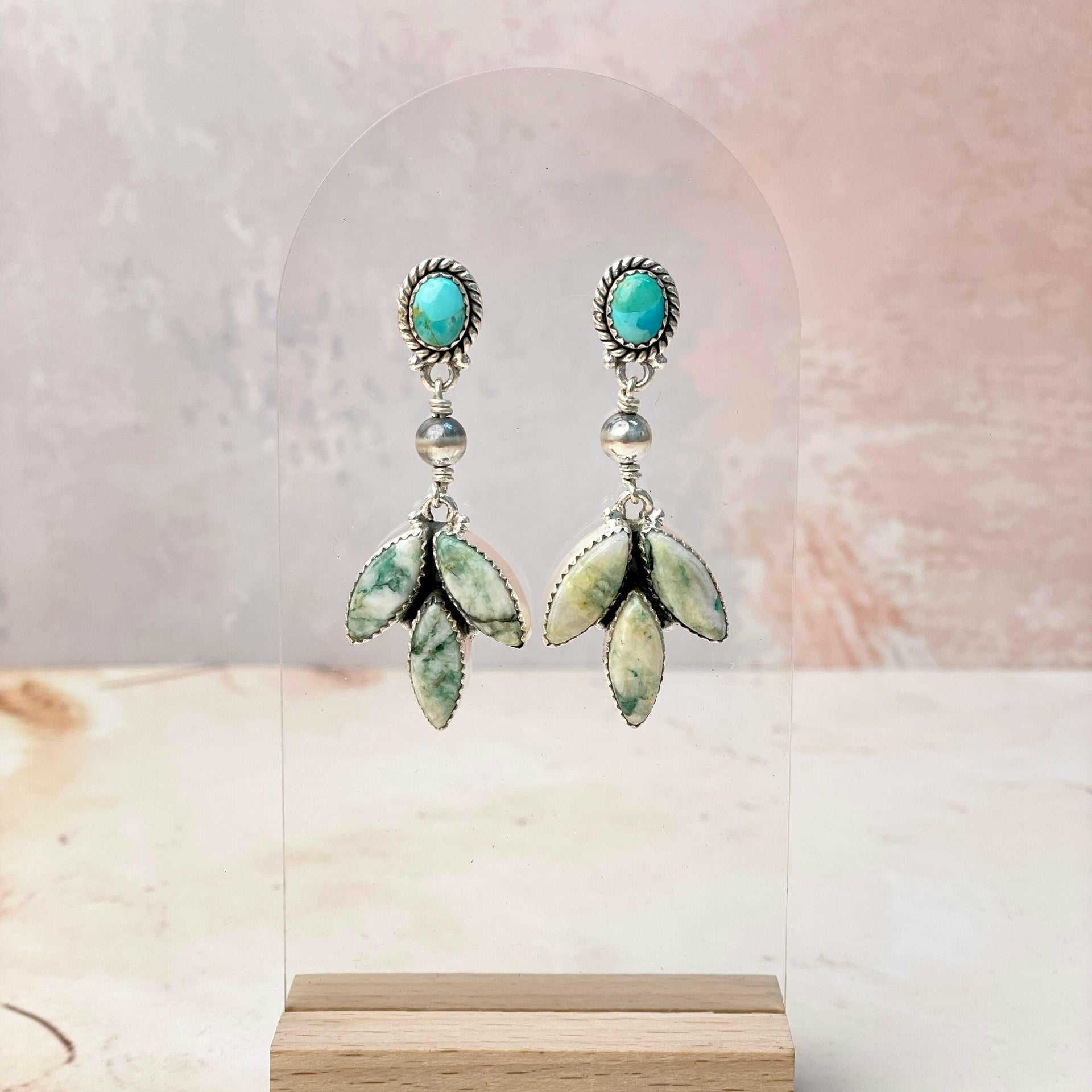 Desert Pearls and Petals Earrings-Earrings-Krush Kandy, Women's Online Fashion Boutique Located in Phoenix, Arizona (Scottsdale Area)