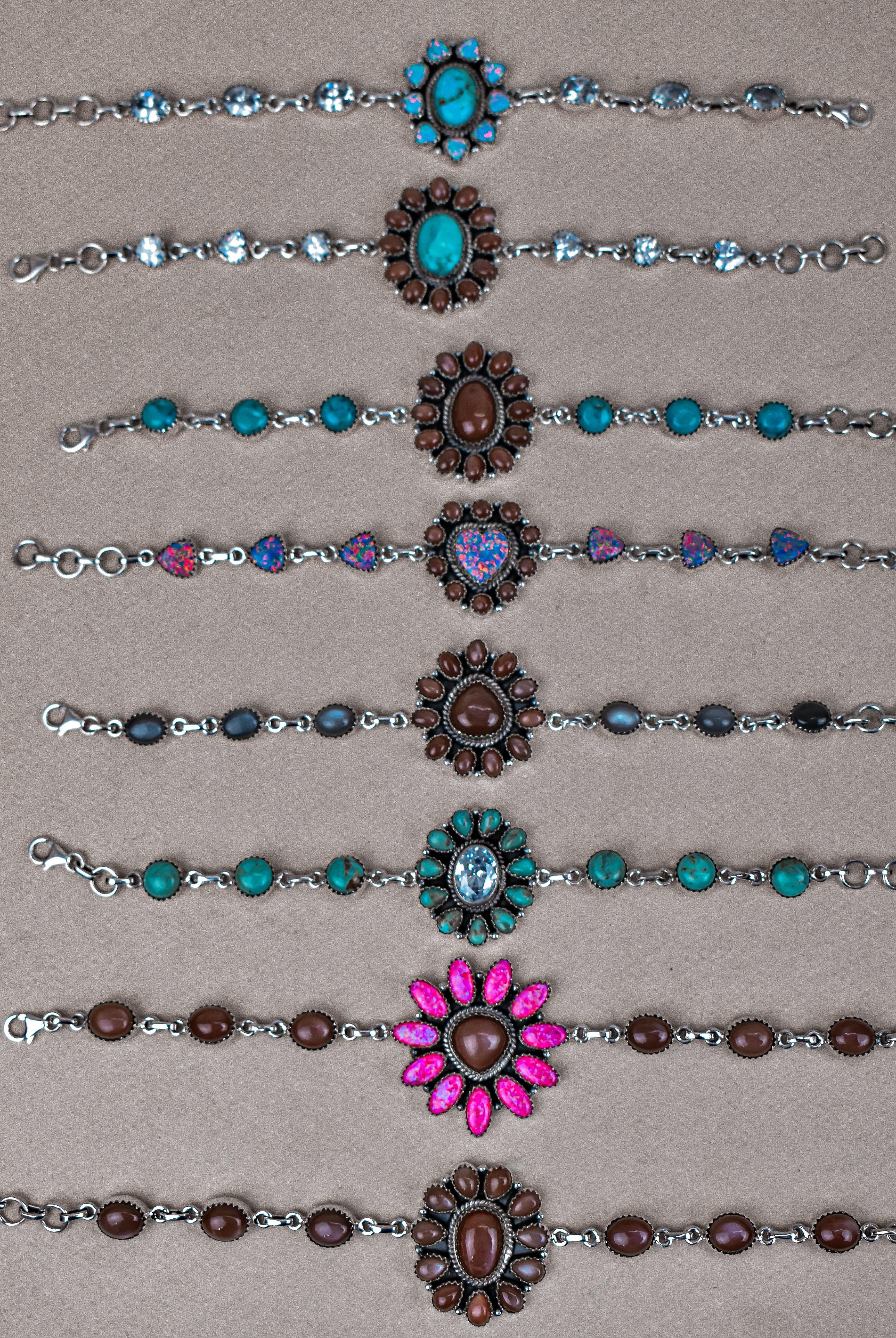 Stone Serenade Sterling Silver Gemstone Bracelet | MANY IN STOCK | PREORDER OPEN-Gemstone Bracelets-Krush Kandy, Women's Online Fashion Boutique Located in Phoenix, Arizona (Scottsdale Area)