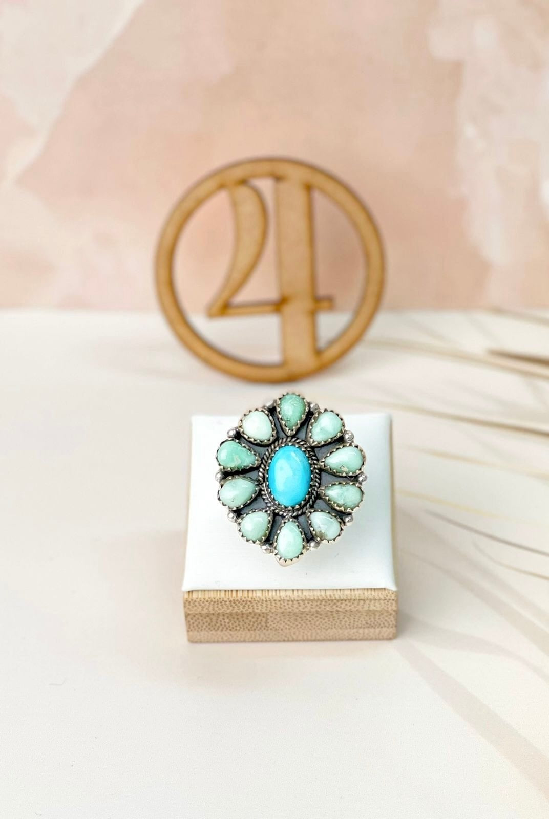 White Water Turquoise & Paloma Western Rings Bno. 9-Rings-Krush Kandy, Women's Online Fashion Boutique Located in Phoenix, Arizona (Scottsdale Area)
